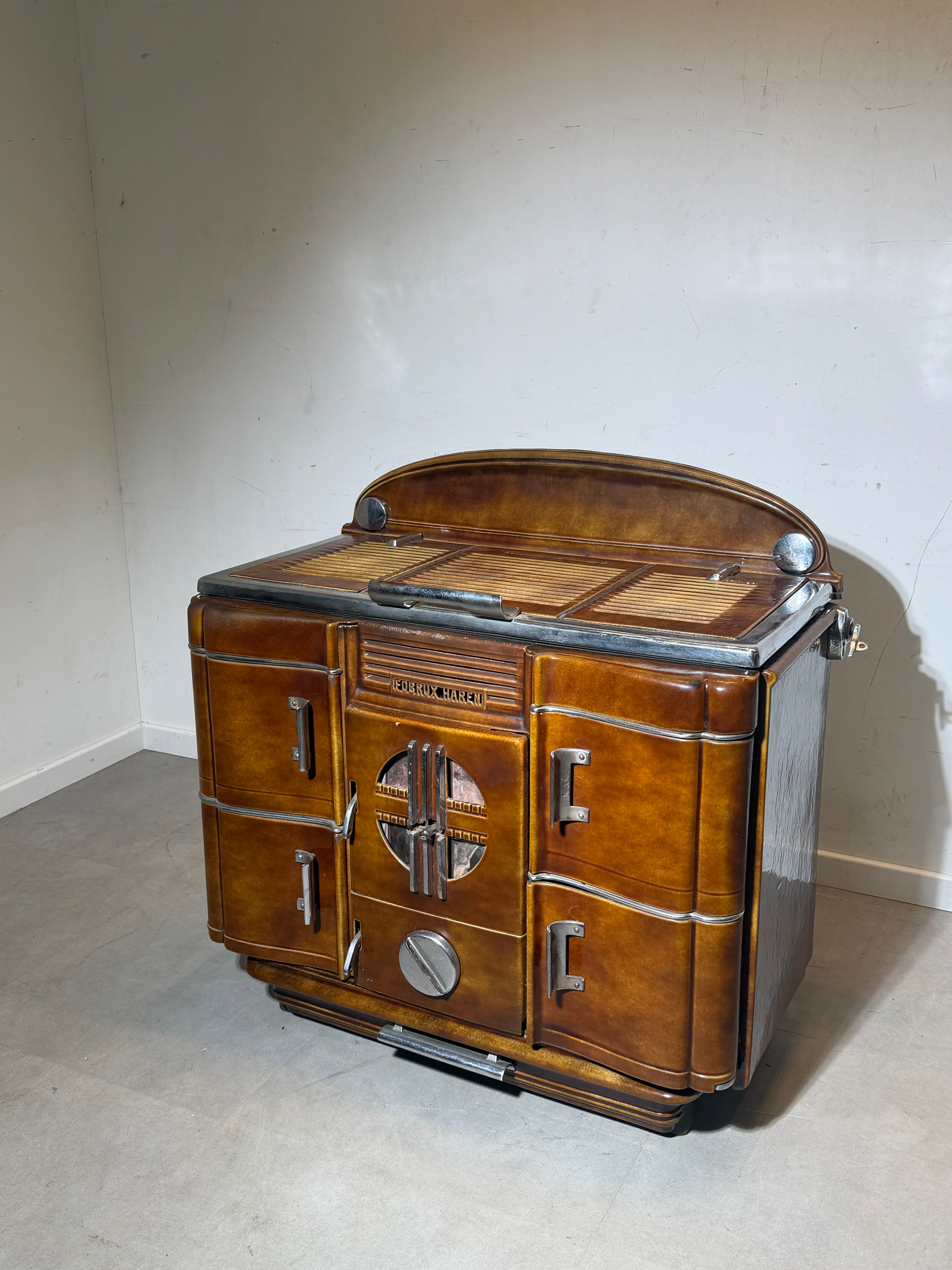 Art Deco “Fobrux Harem” Stove  – Belgium – 1930s
