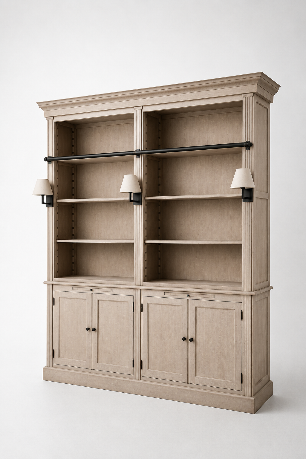 Charrell Home Interiors Library Cabinet with Ladder – H240 x 206 x 47 cm