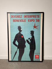 Original Expo 58 Brussels Poster by Depauw | 1958
