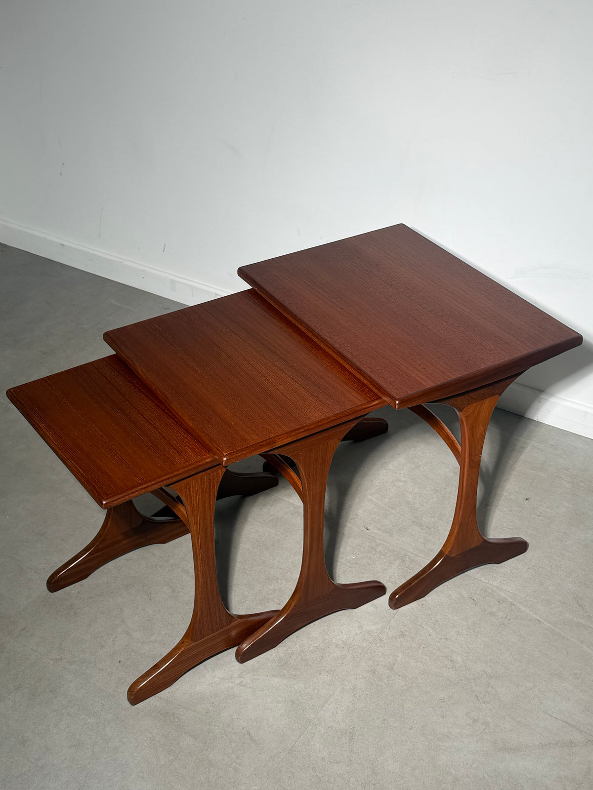 Vintage Teak Nesting Tables – Set of Three – Mid-Century Modern