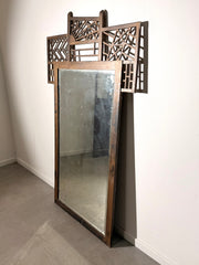 Large Vintage Art Deco Geometric Mirror