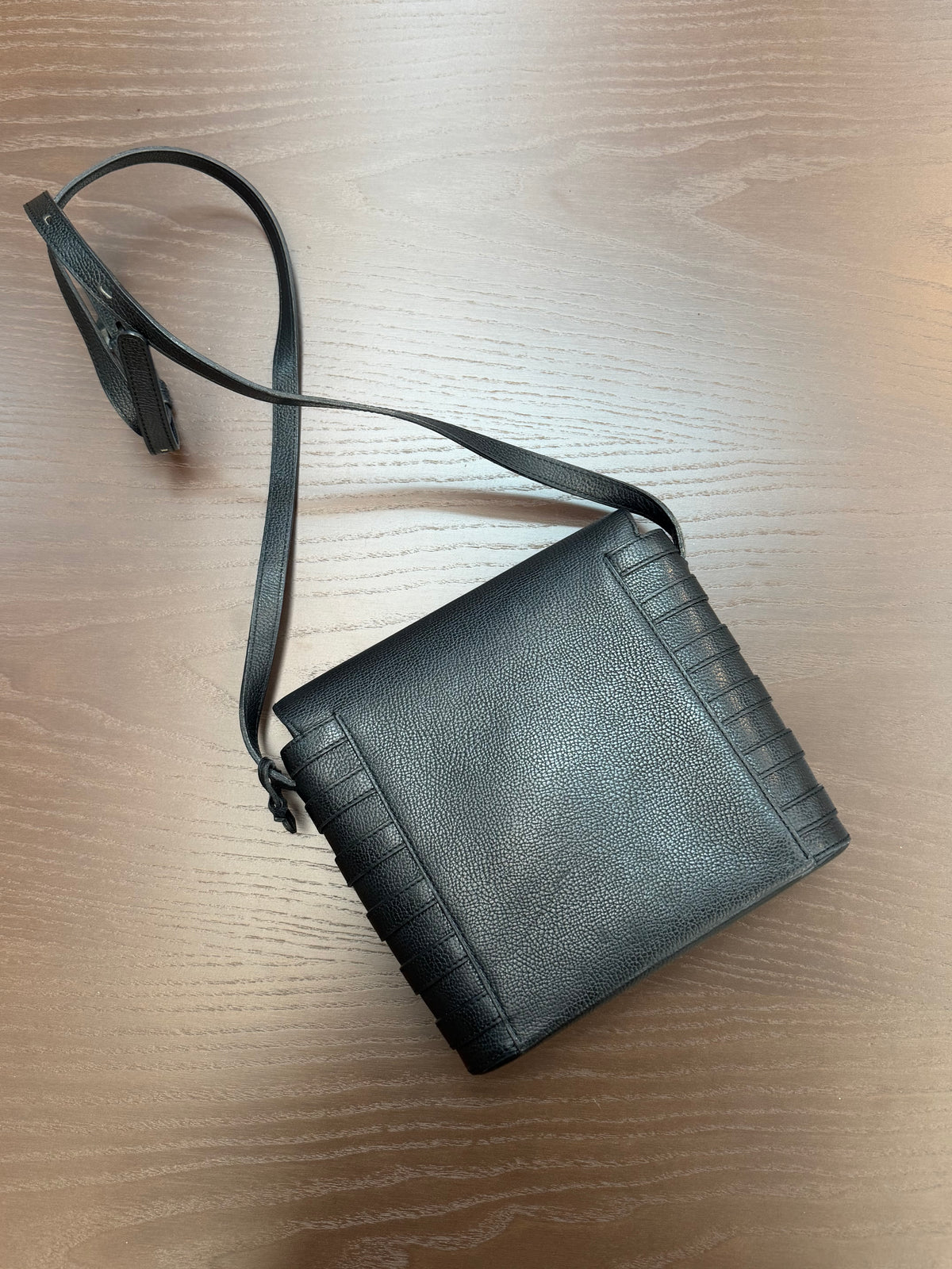 Delvaux Le Cèdre Black Leather Crossbody Bag