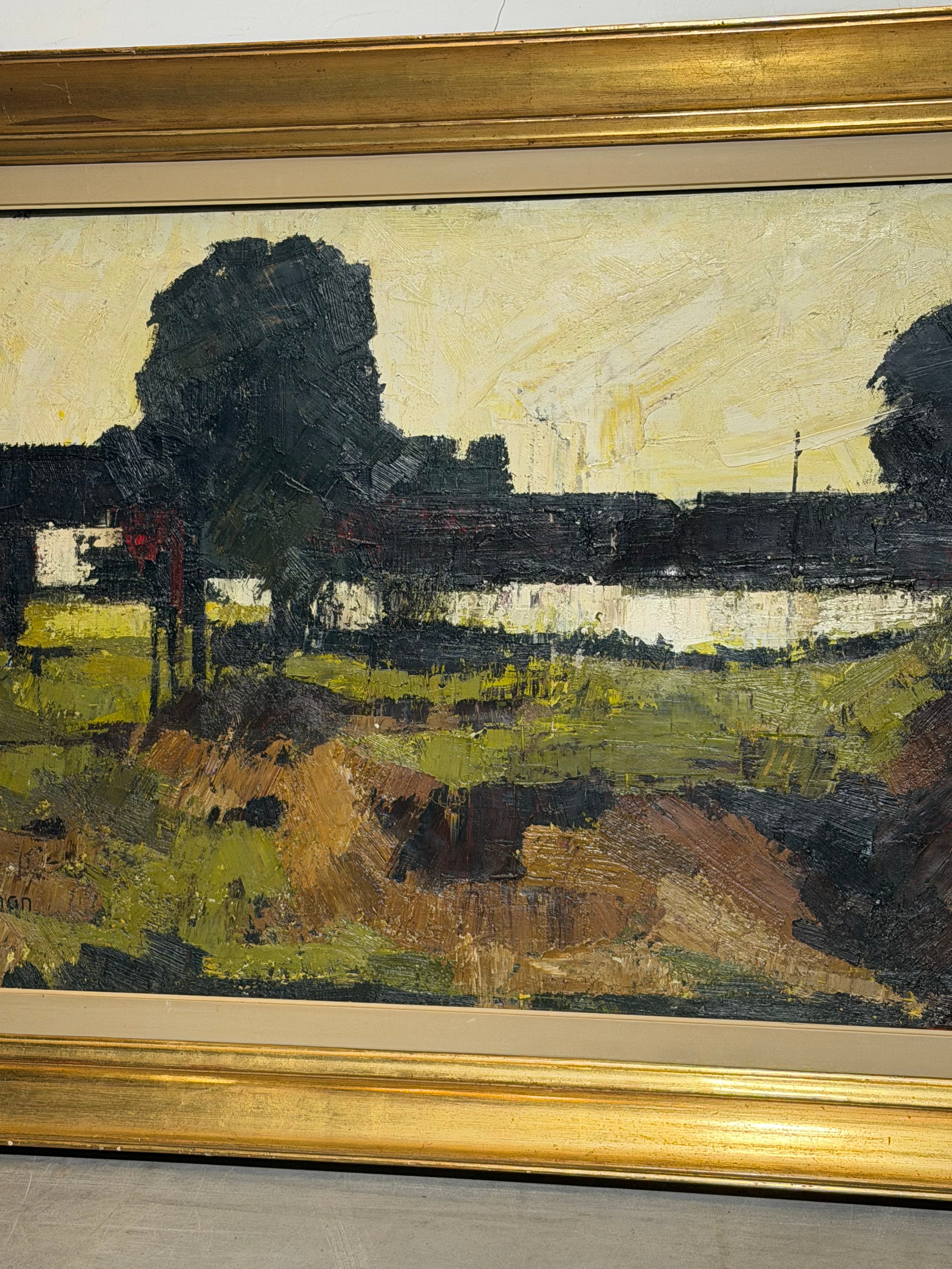Rik Herman – Expressionist Landscape Painting – Oil on Canvas – 130 x 82 cm