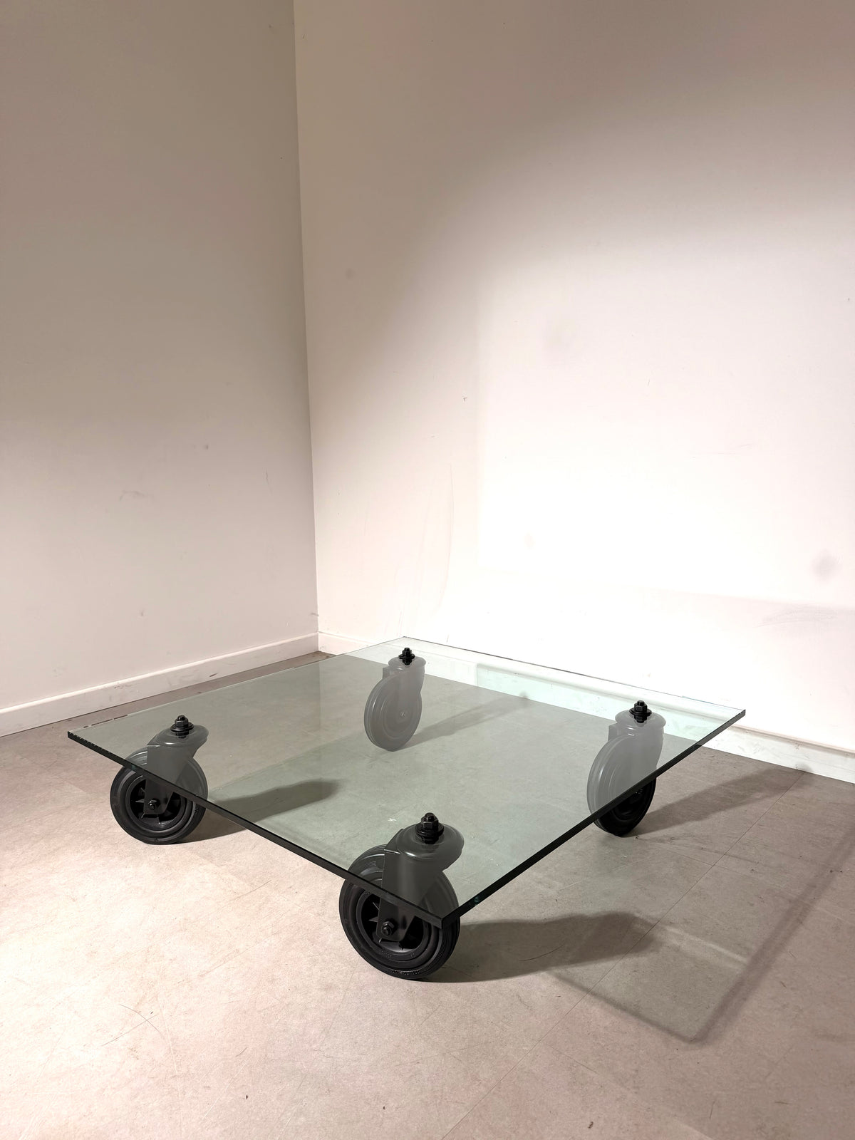 Gae Aulenti “Tavolo con Ruote” Coffee Table