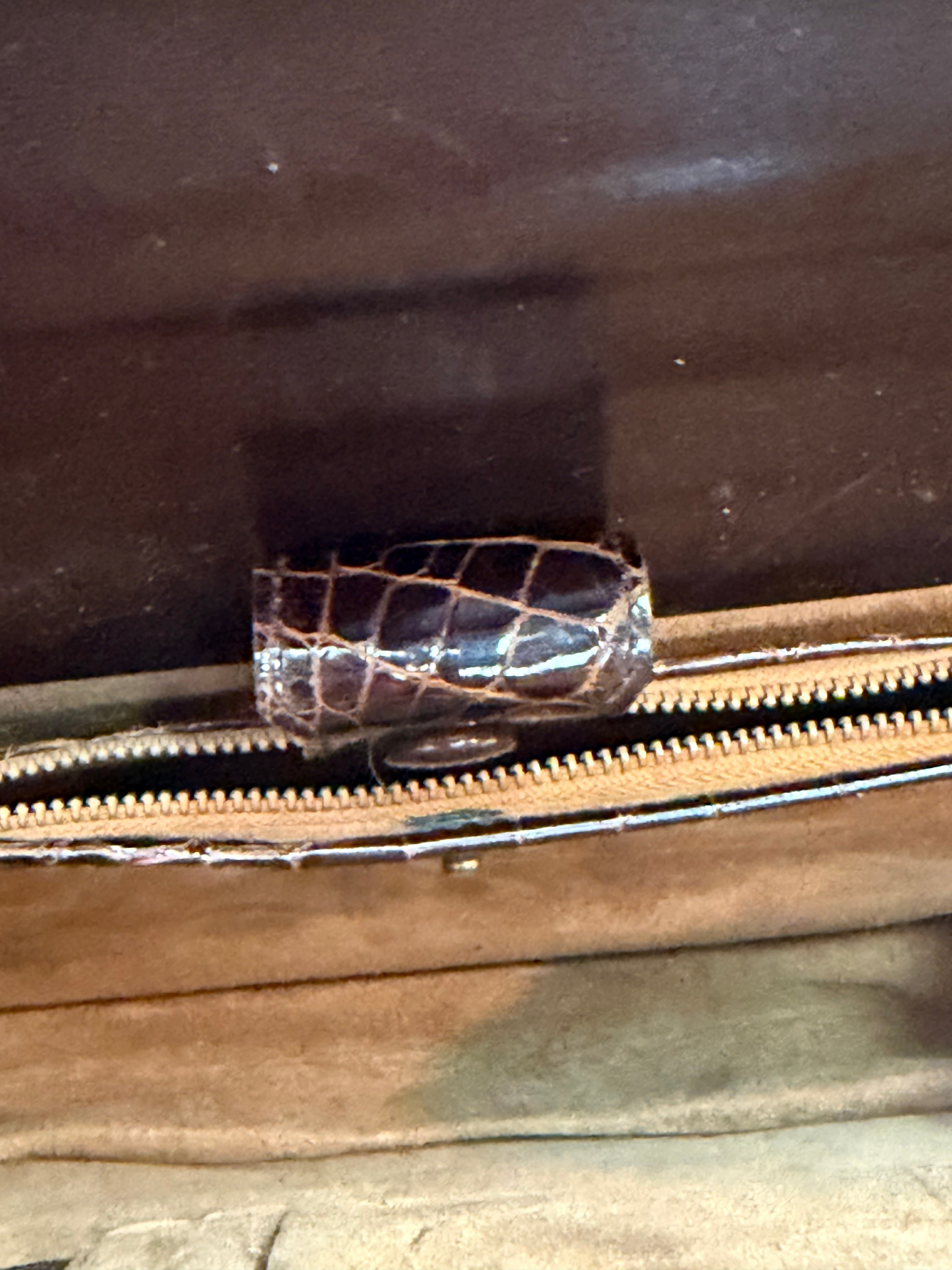 Delvaux Vintage Crocodile Leather Handbag – 1970s