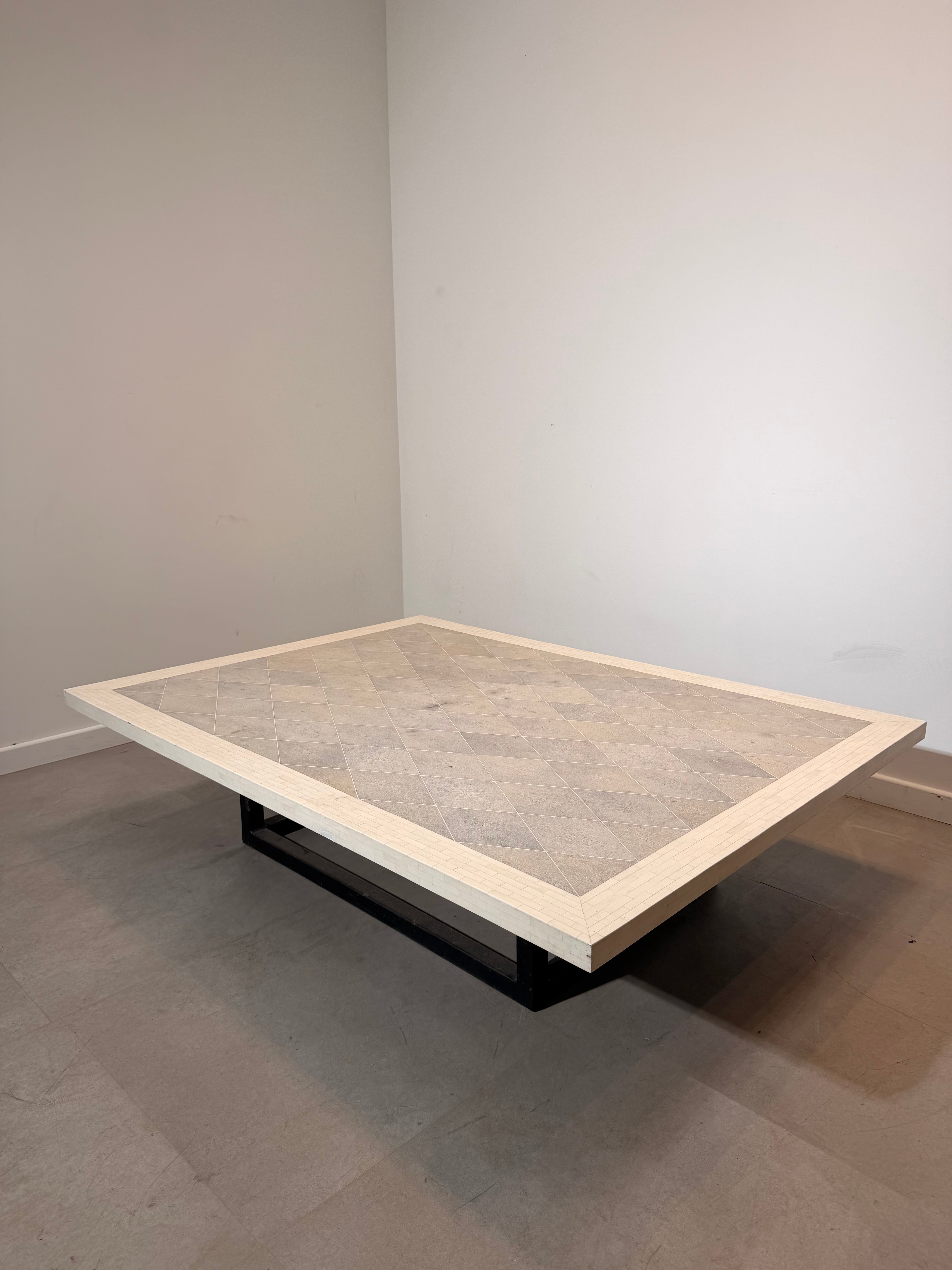 Galuchat Coffee Table – Shagreen Top