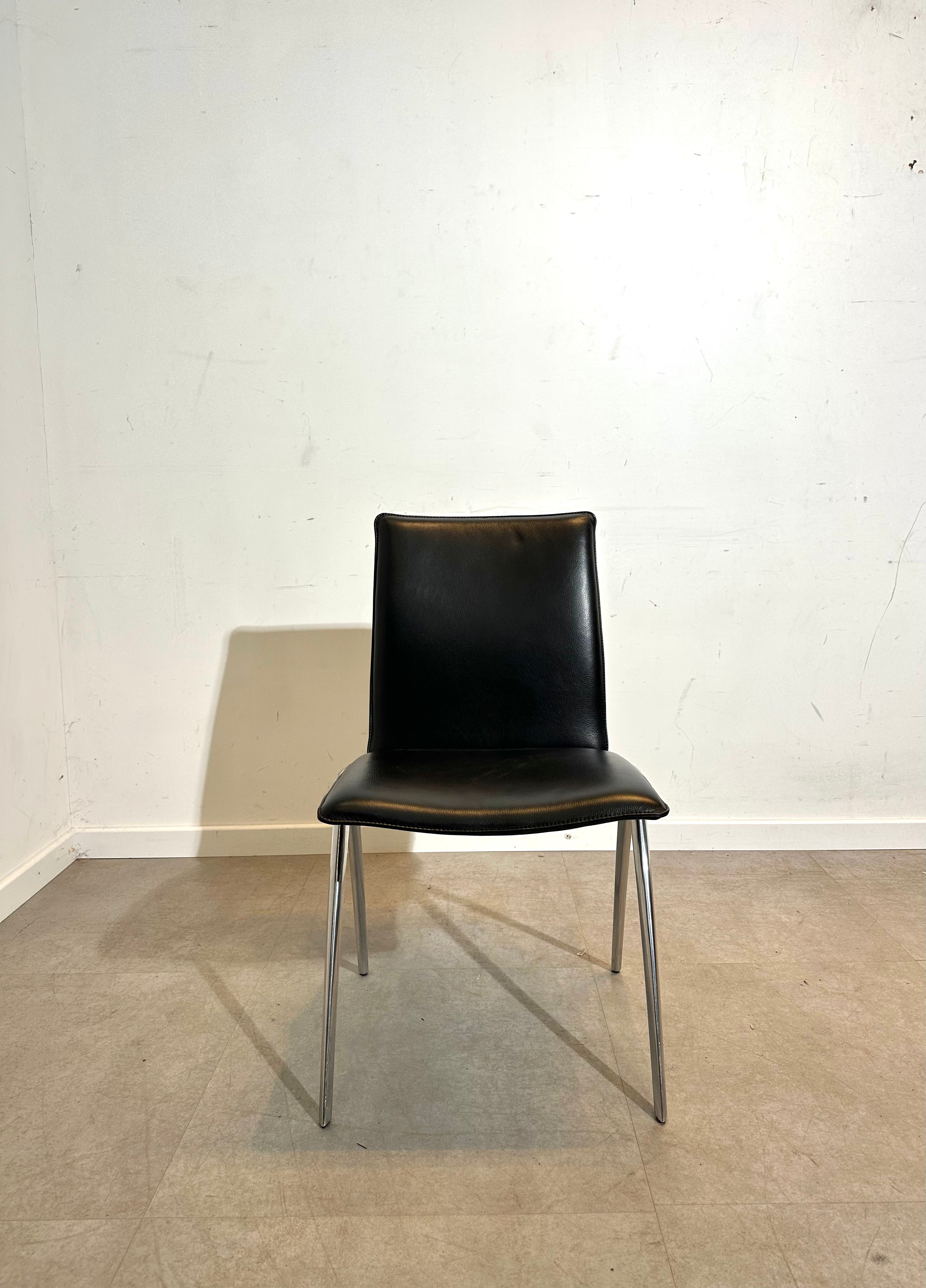 Ensemble de 6 chaises de salle à manger Leolux « Natello »