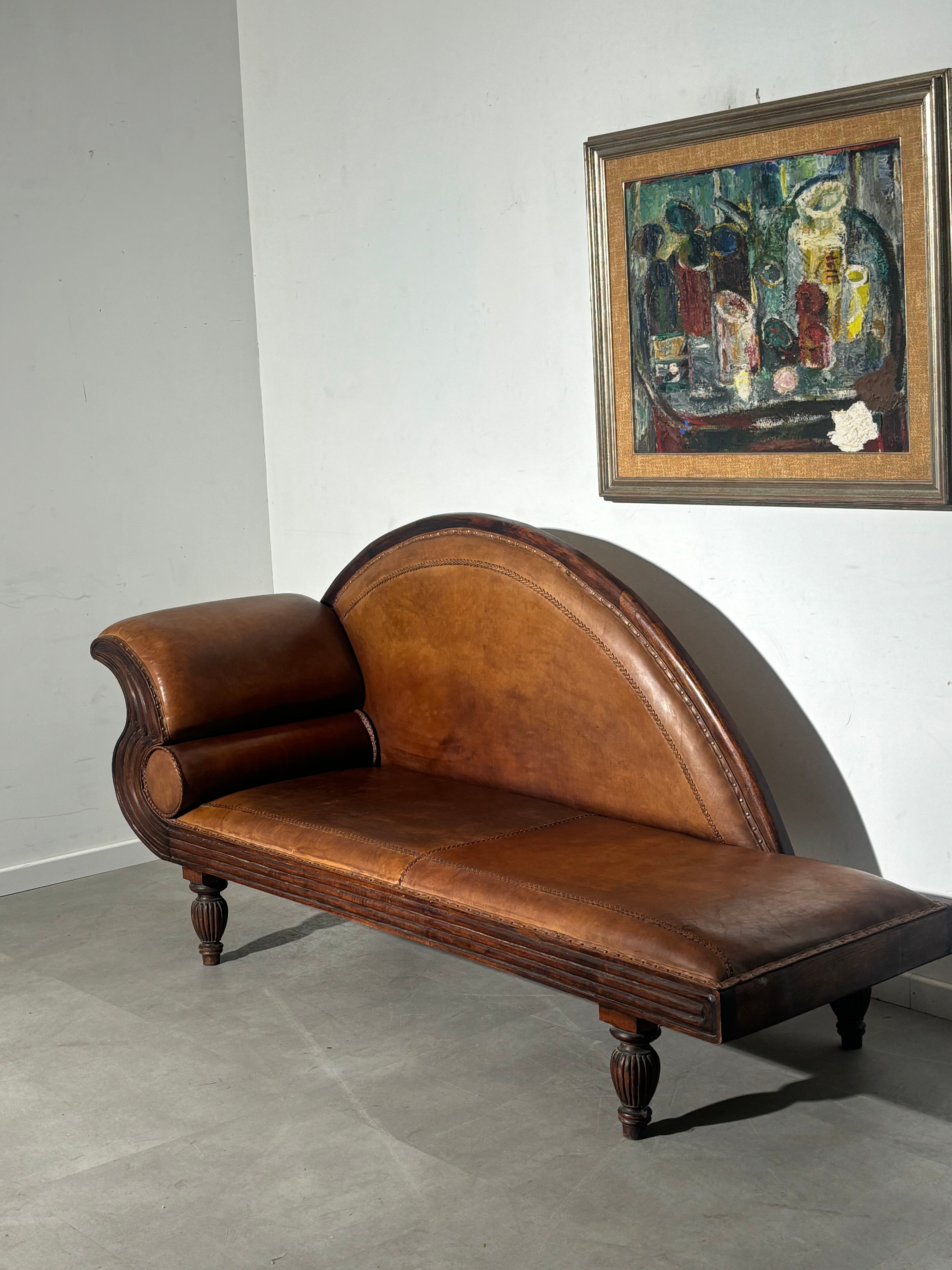Art Deco - Loungechair with Sheepskin Leather