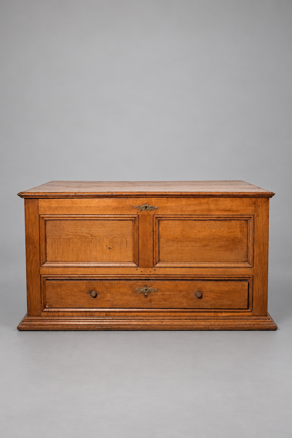 Oak Storage Chest with Lower Drawer