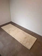 Dave Runner Rug – Soft Ivory Long-Pile Carpet 240 x 80 cm