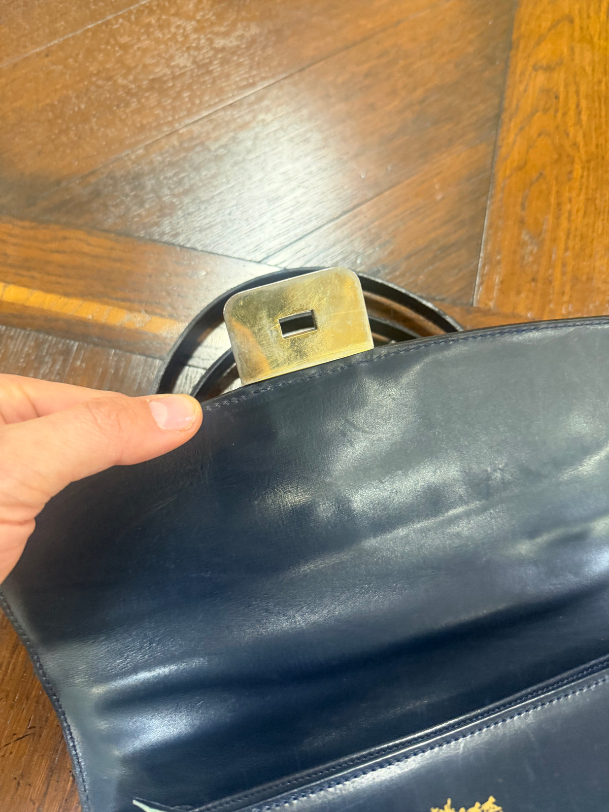 Delvaux Vintage Navy Blue