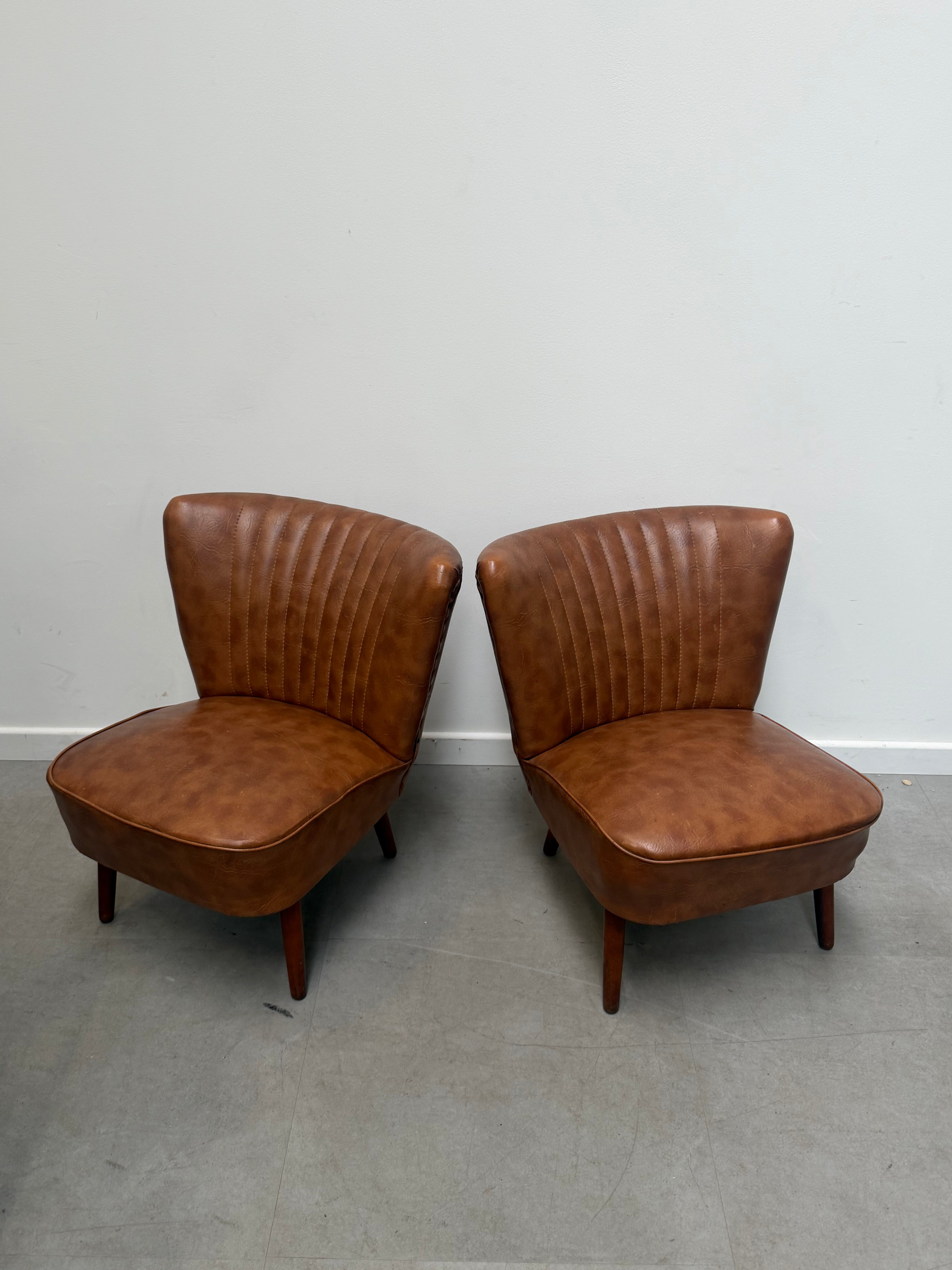 Vintage Expo 58 Cocktail Chair – Cognac Brown