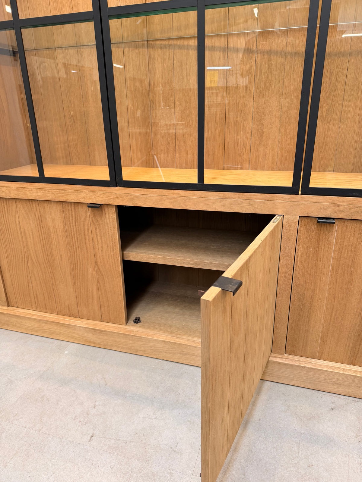 Flamant Interiors “Iron Jason” Oak Display Cabinet