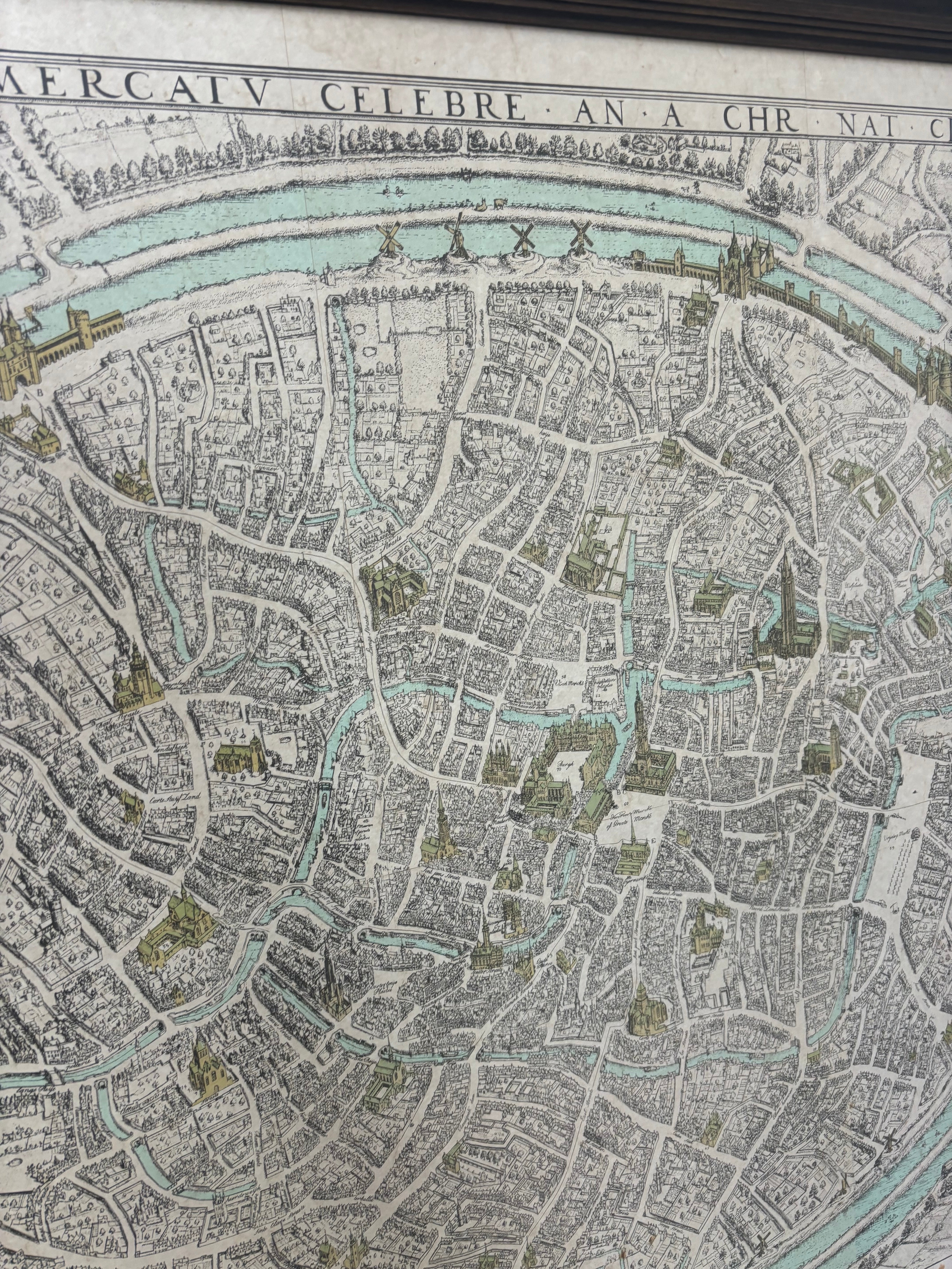 Plan antique de la ville de Bruges