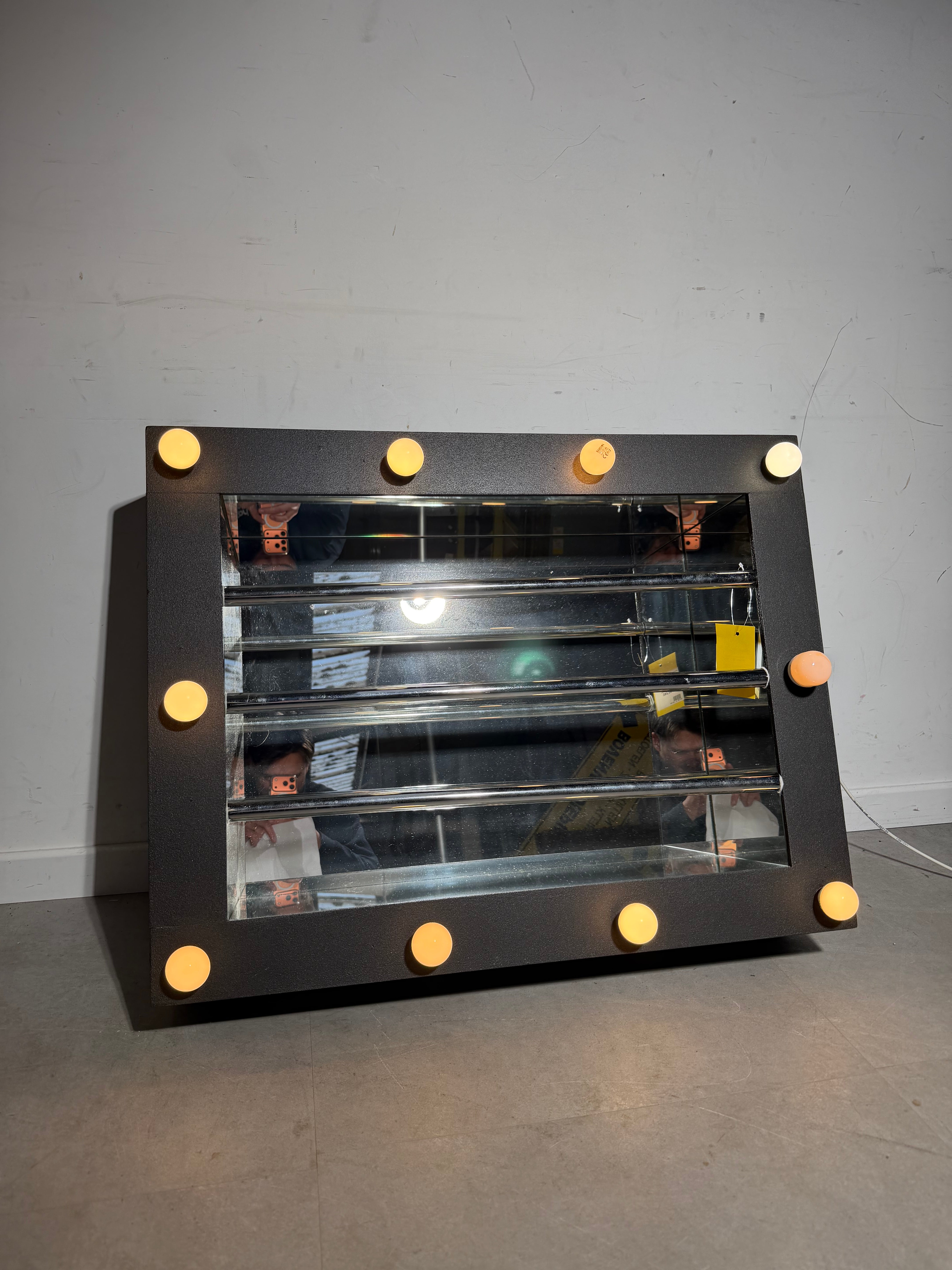 Vintage light artwork / mirror sculpture by Loredana Longo – “I Wanna Be a Star #4” (2010) – with certificate