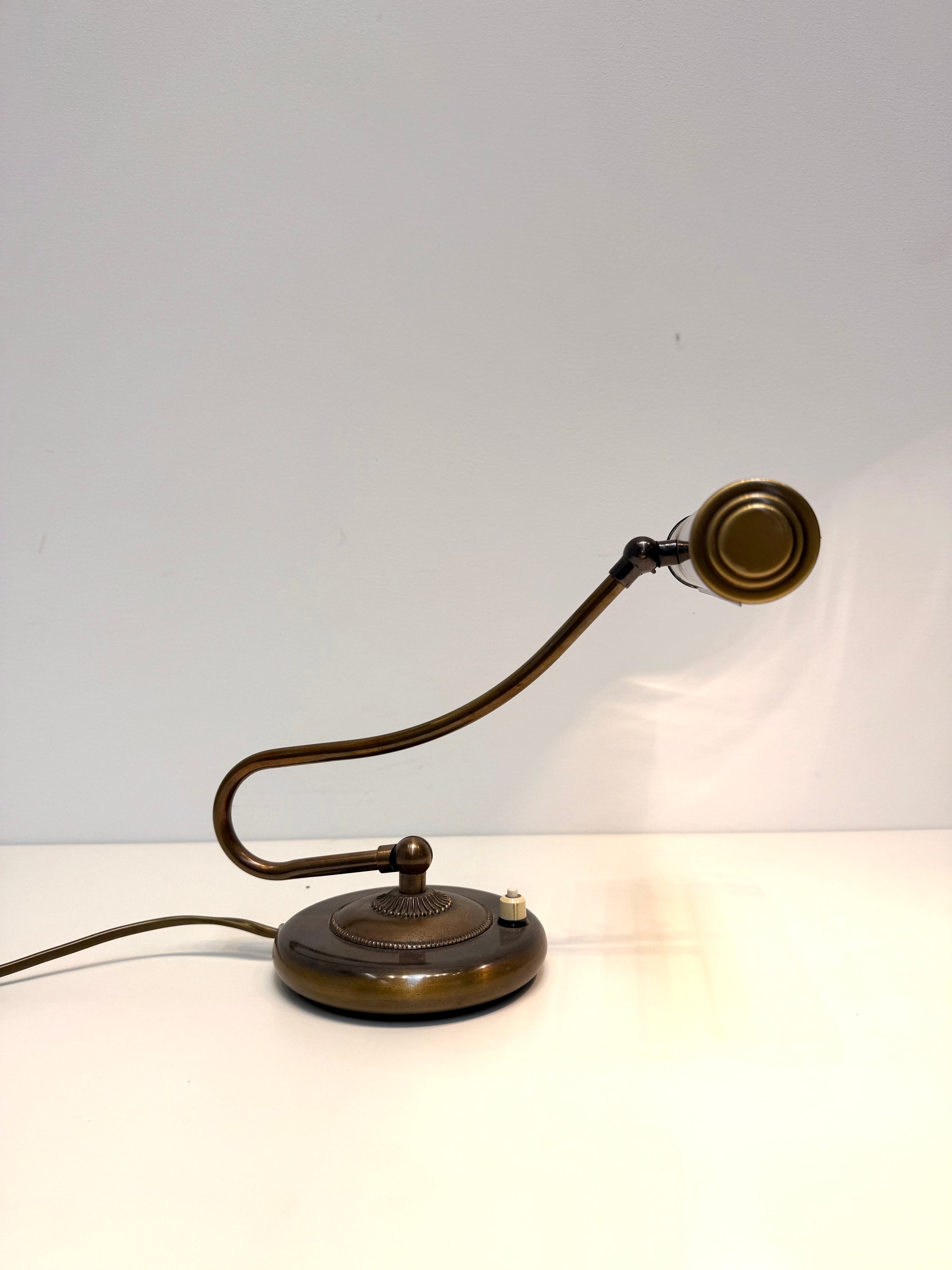 Vintage Adjustable Brass Desk Lamp