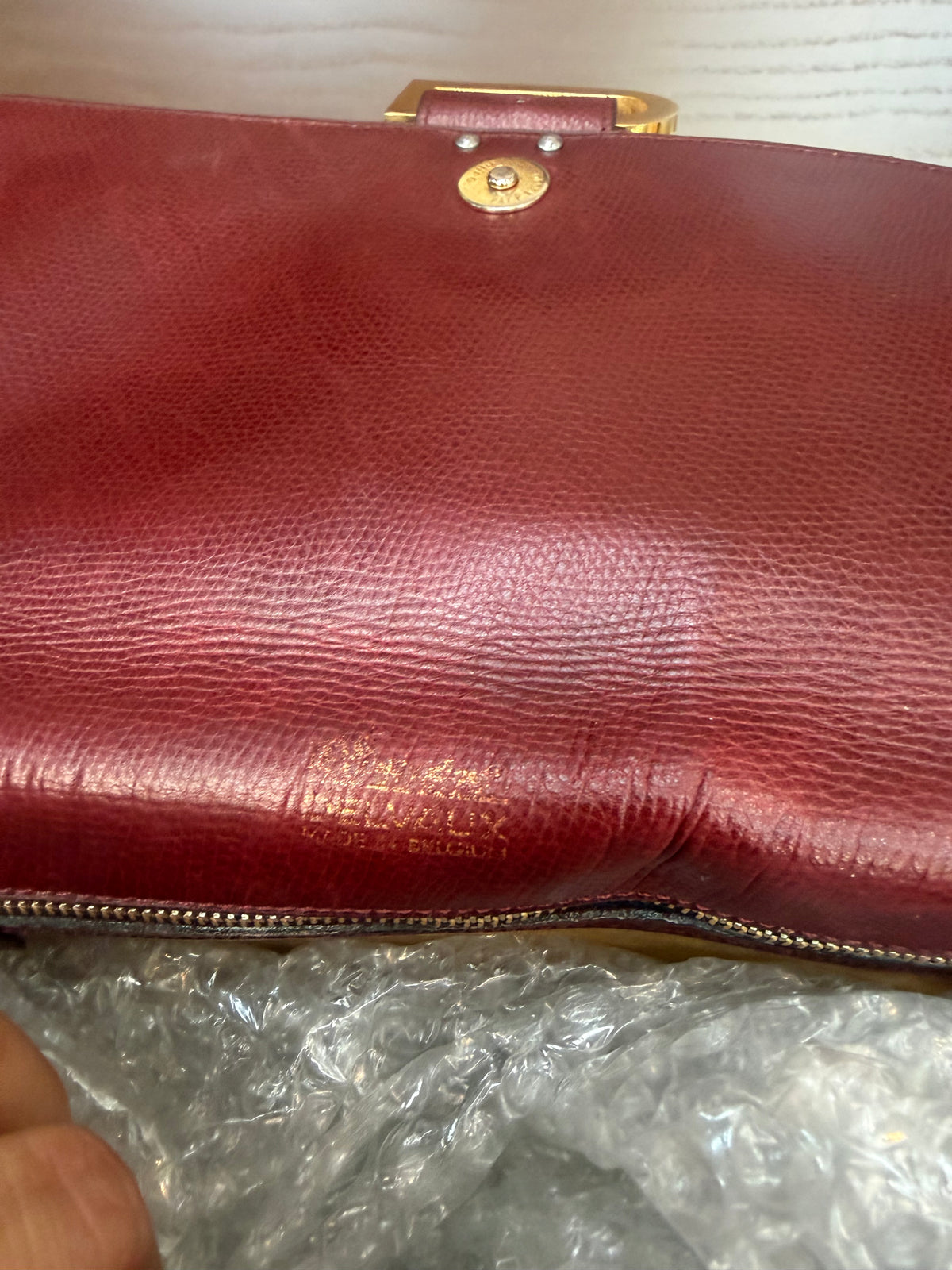 Delvaux Le Poirier Vintage Burgundy Leather Shoulder Bag