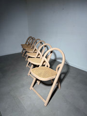 Set of six foldable “Arca” chairs by Gigi Sabadin for Crassevig