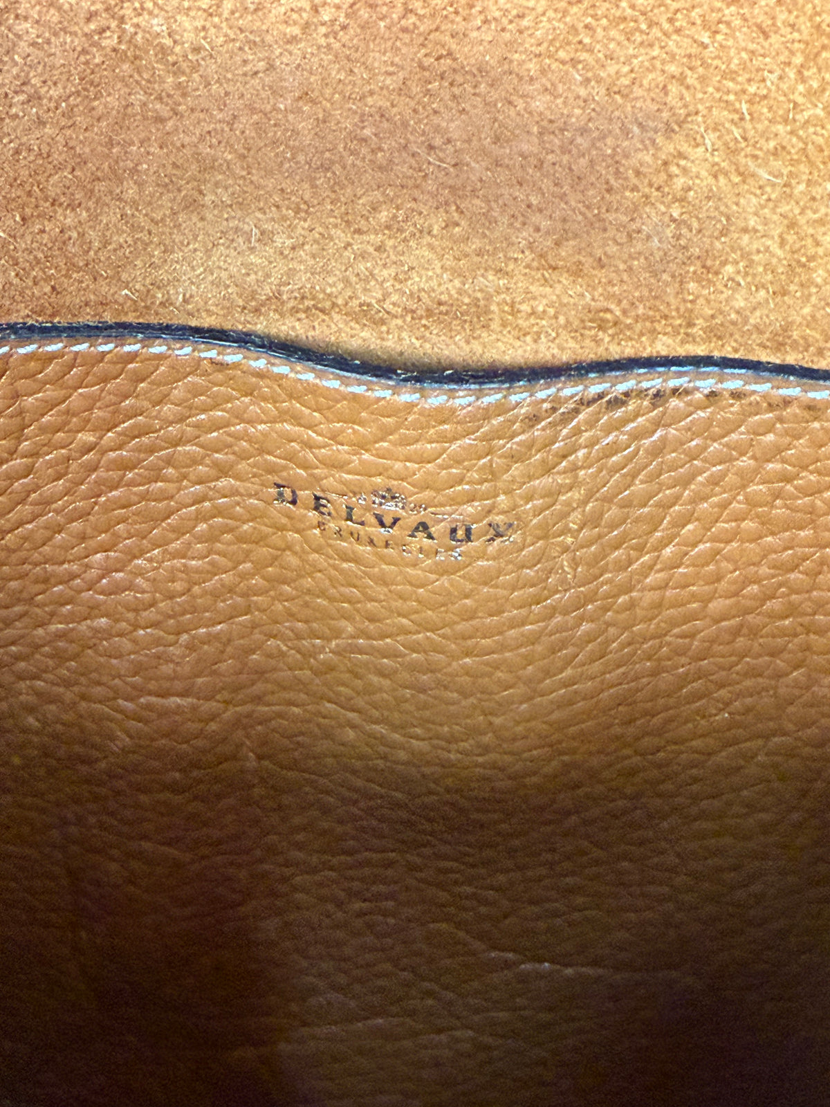 Delvaux Fichu Shoulder Bag – Cognac Leather