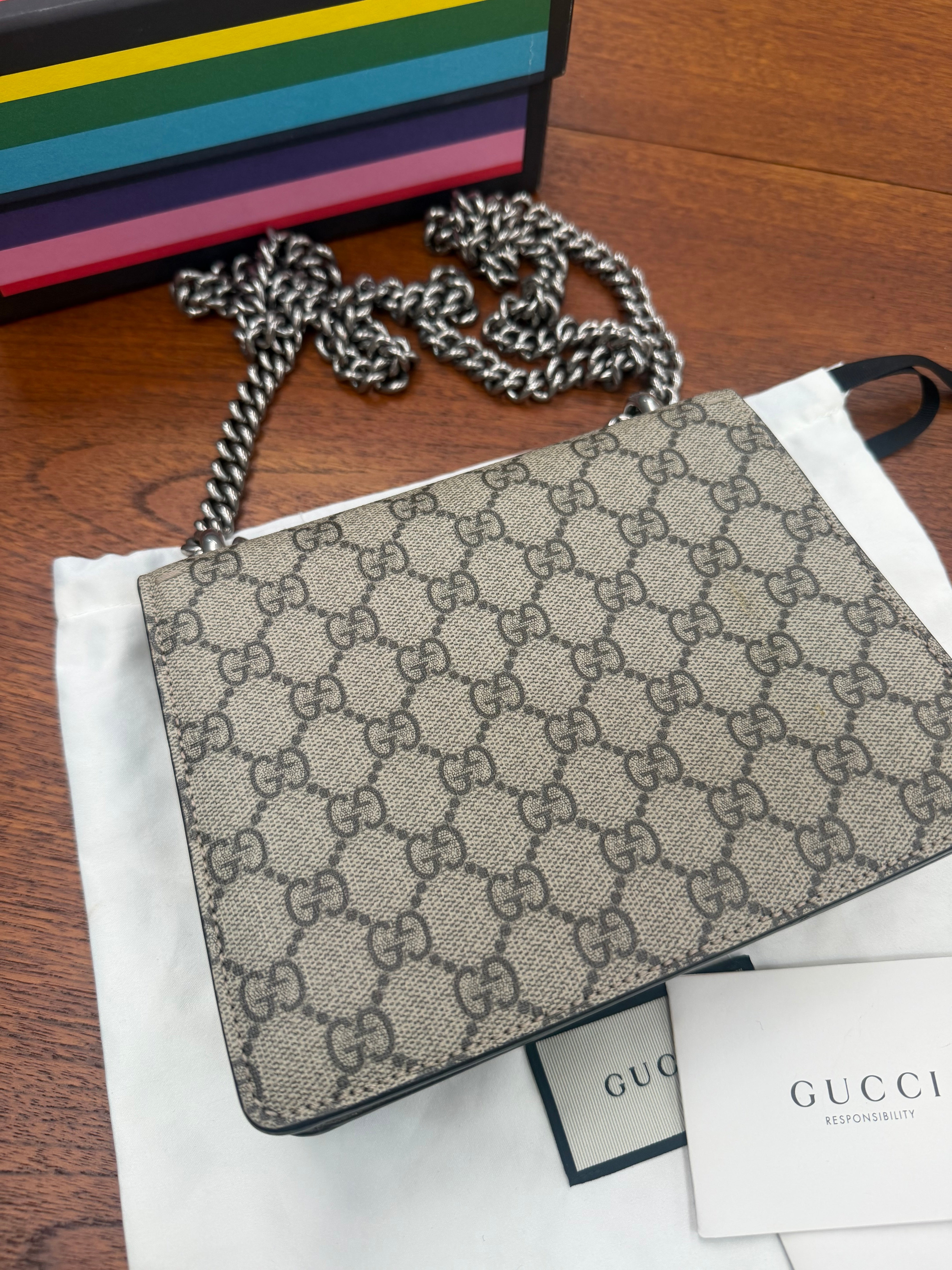 Gucci Dionysus GG Supreme Crossbody Bag – Complete Set