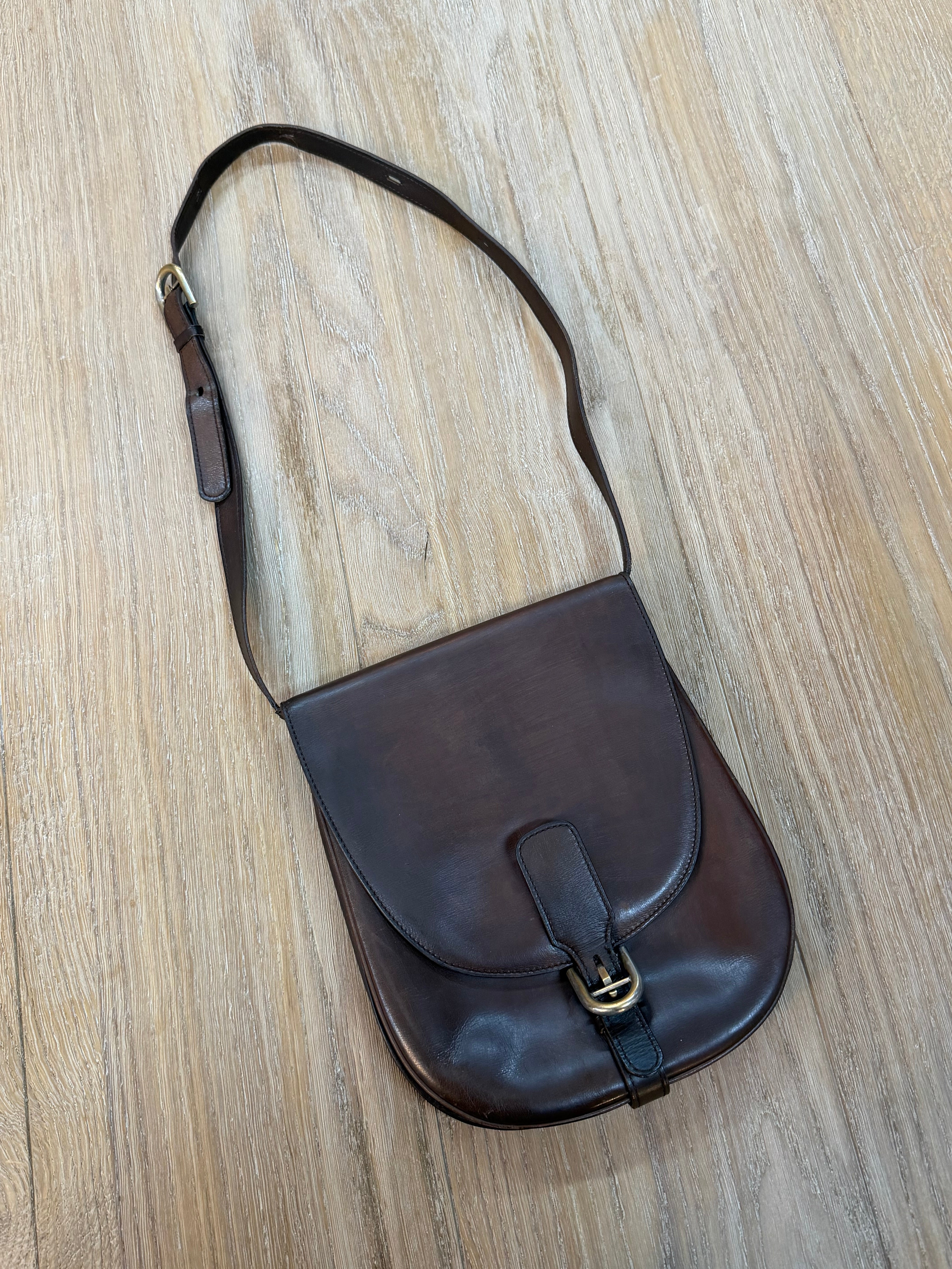Delvaux Brown Leather Crossbody Bag