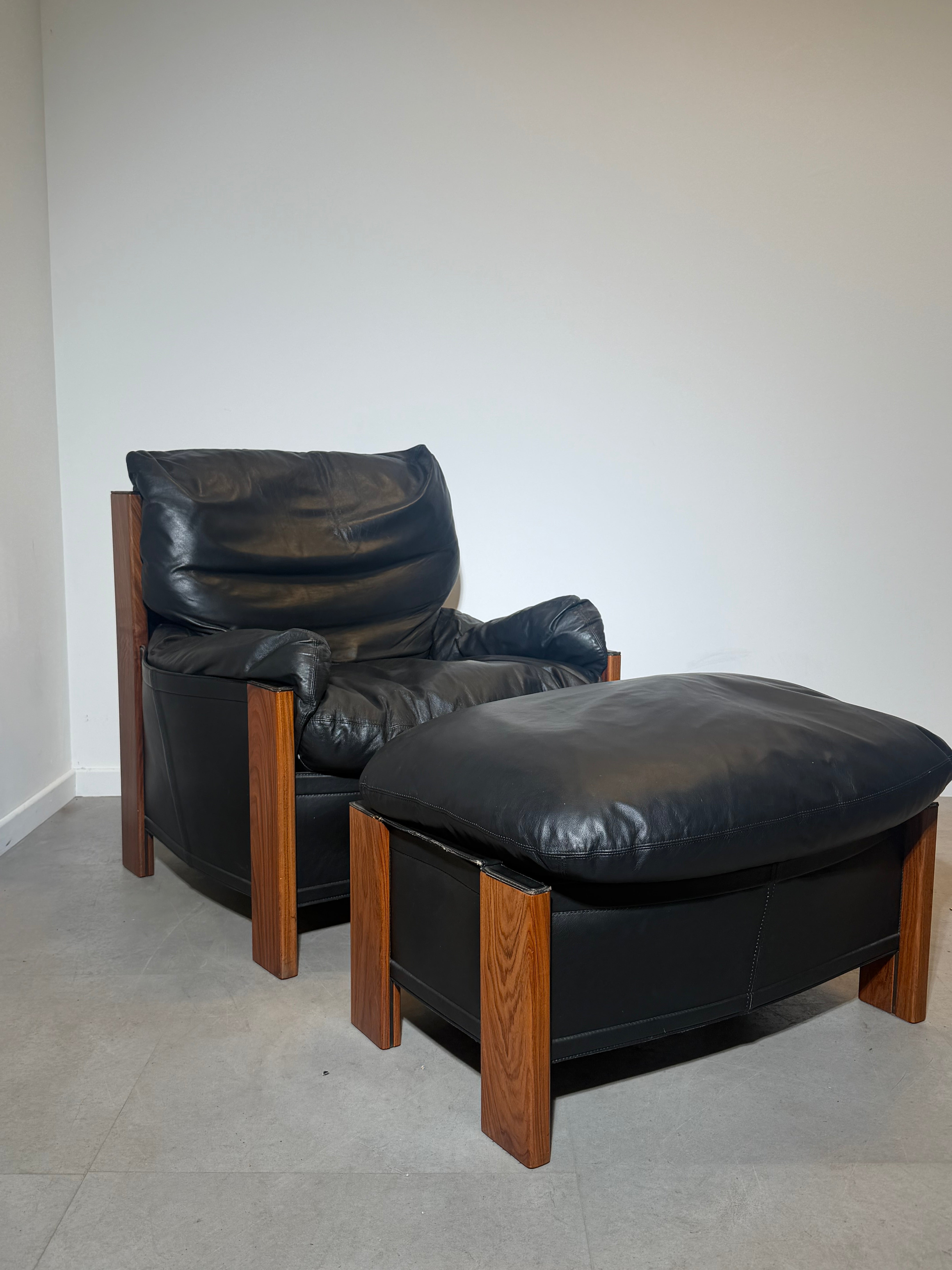Lounge Chair & Ottoman by Afra & Tobia Scarpa for Maxalto
