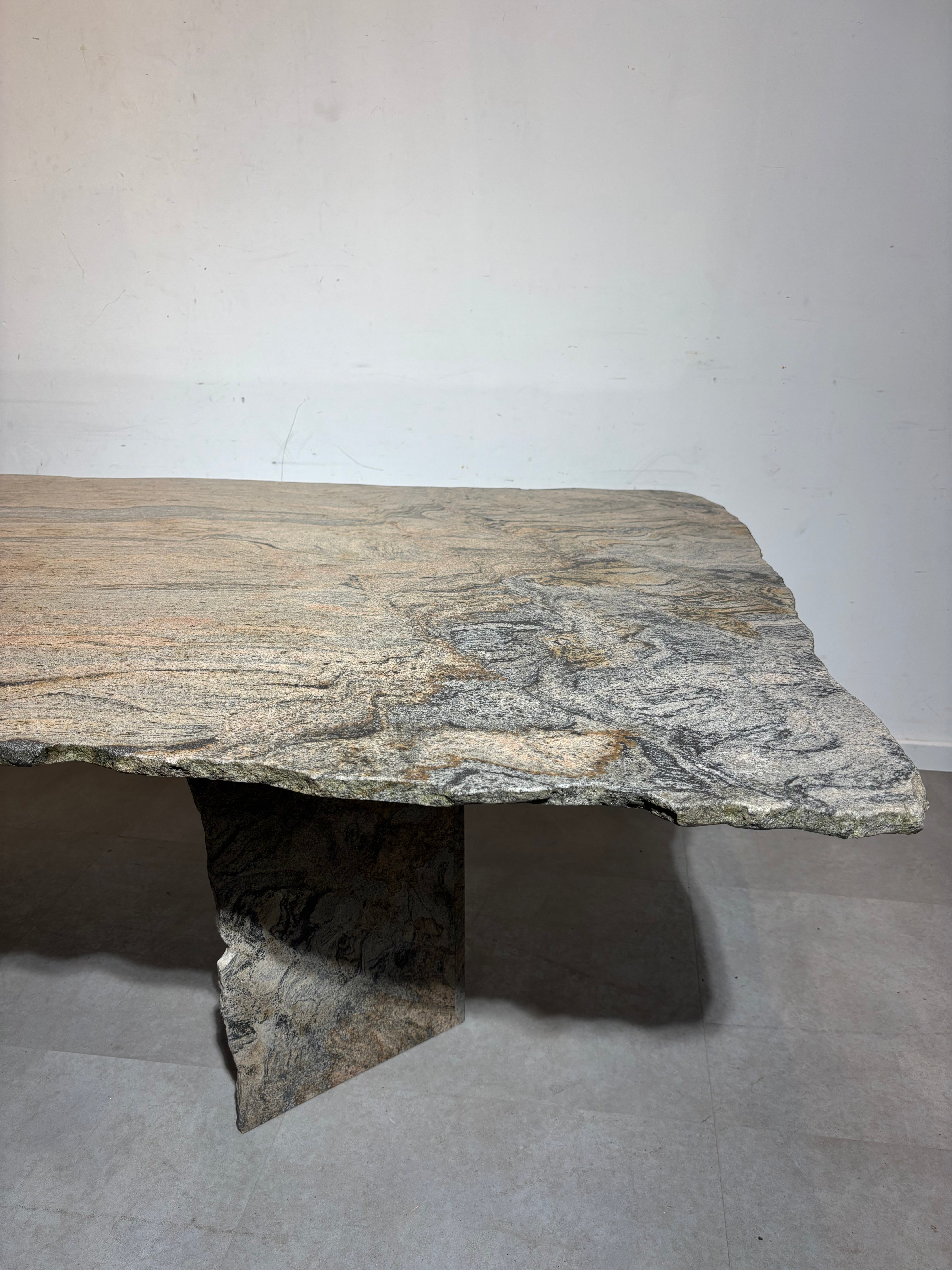 Vintage Quartzite Marble Dining Table