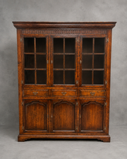 Antique Oak Display Cabinet Old & New England
