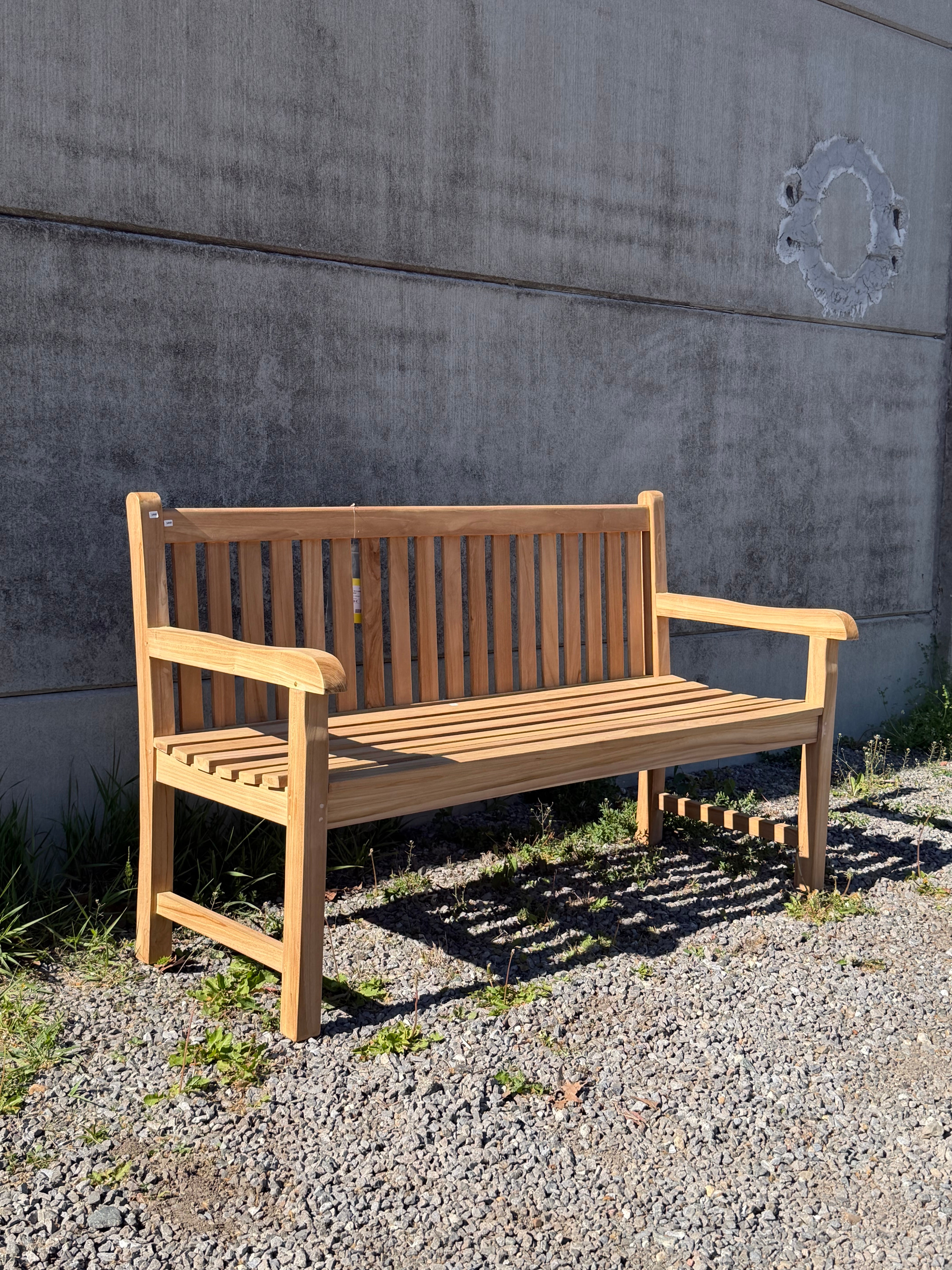 Teak “Classic” Garden Bench – 150 cm – New (Flat Pack)
