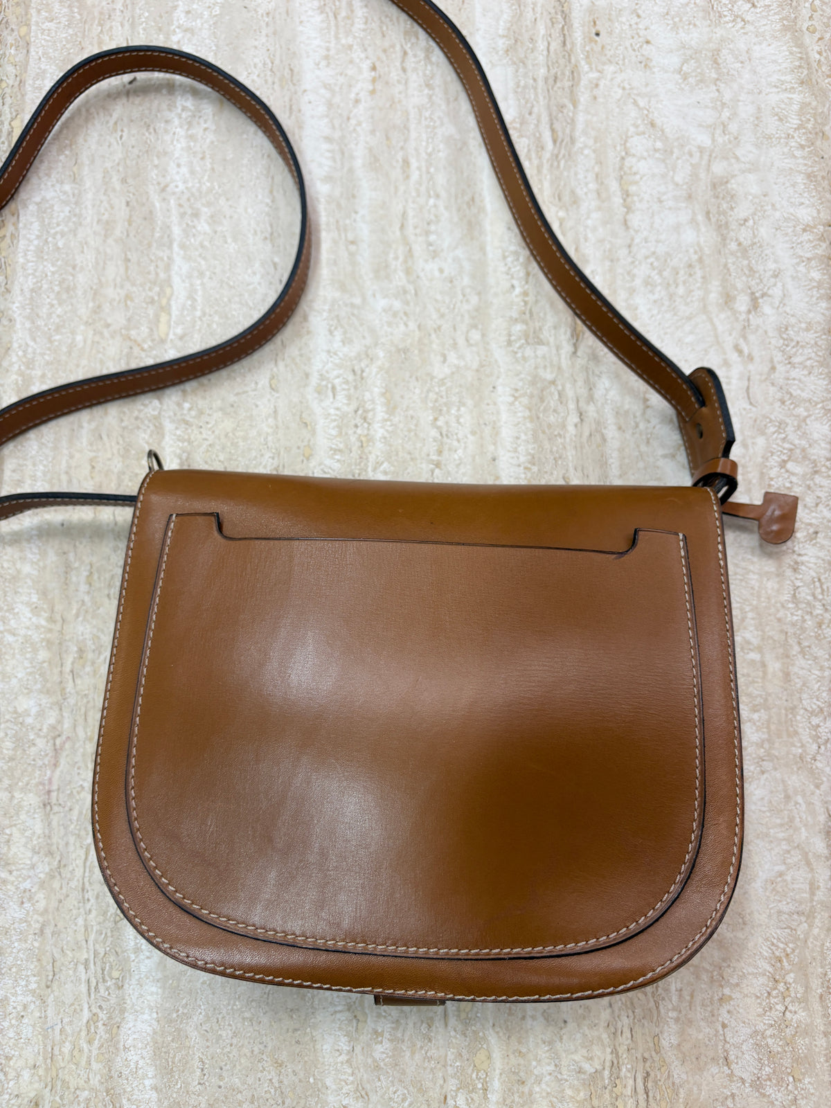 Delvaux Vintage Brown Leather Crossbody Bag
