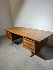 Bureau « de direction » vintage en palissandre