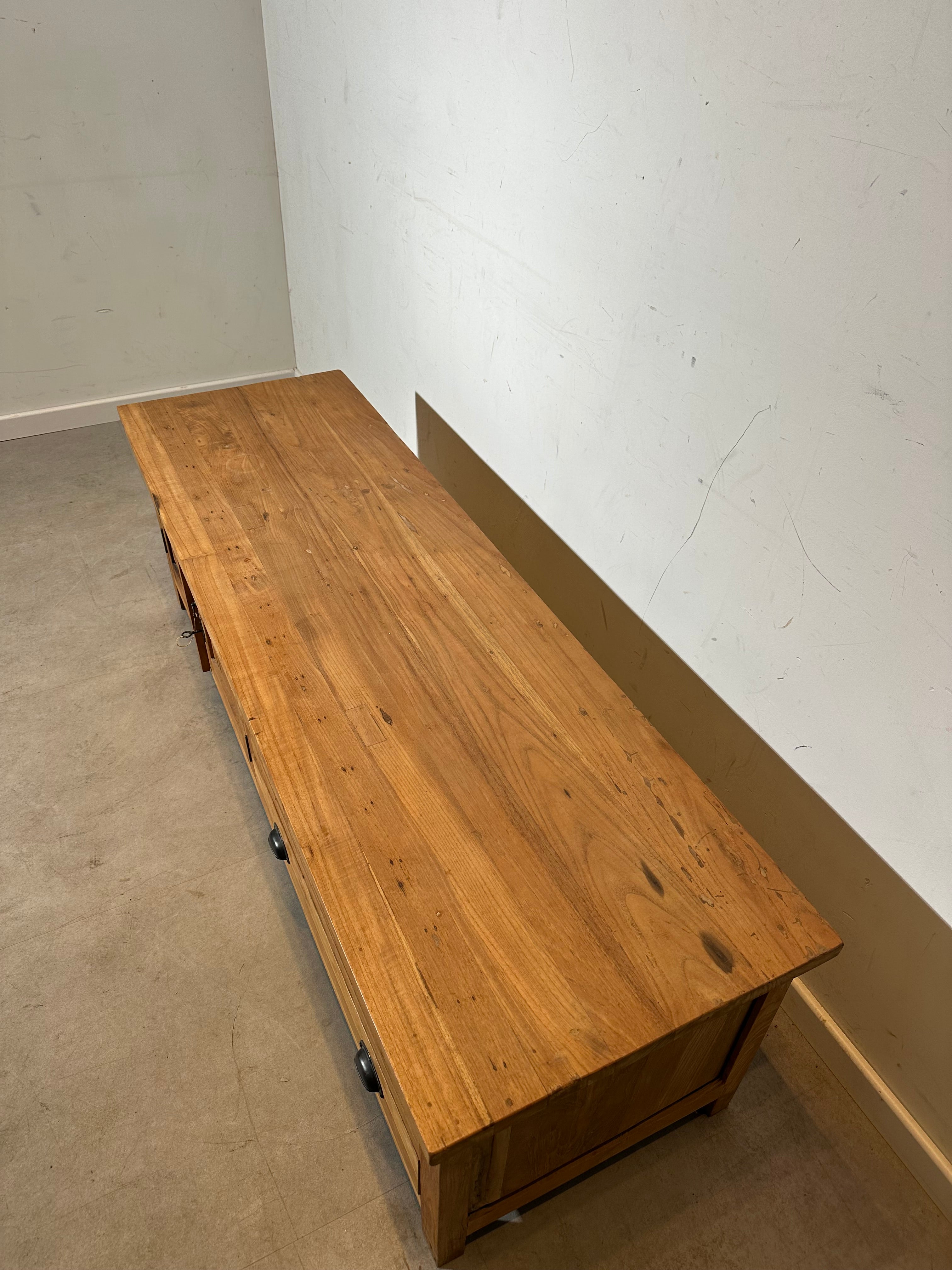 Vintage solid teak TV cabinet