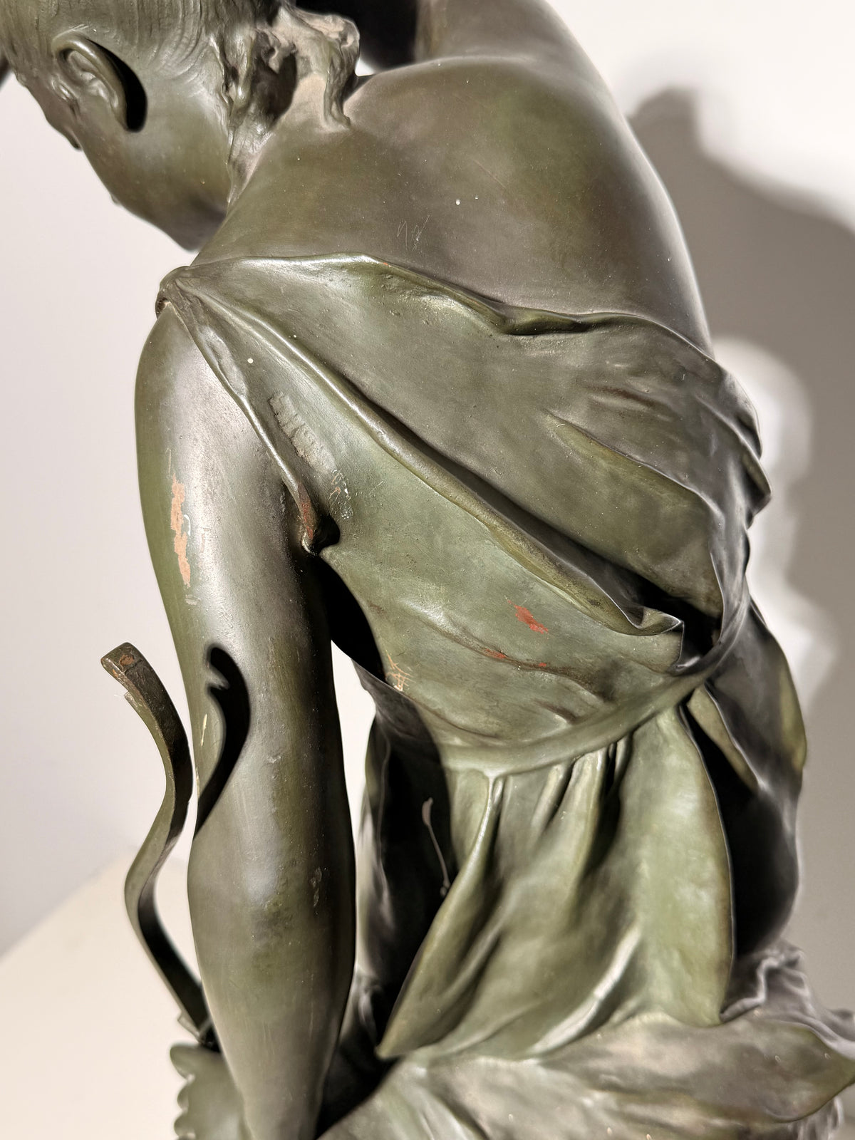 Nymphe de Diane – Antique Bronze Sculpture by Signoret-Ledieu – Rotating Base