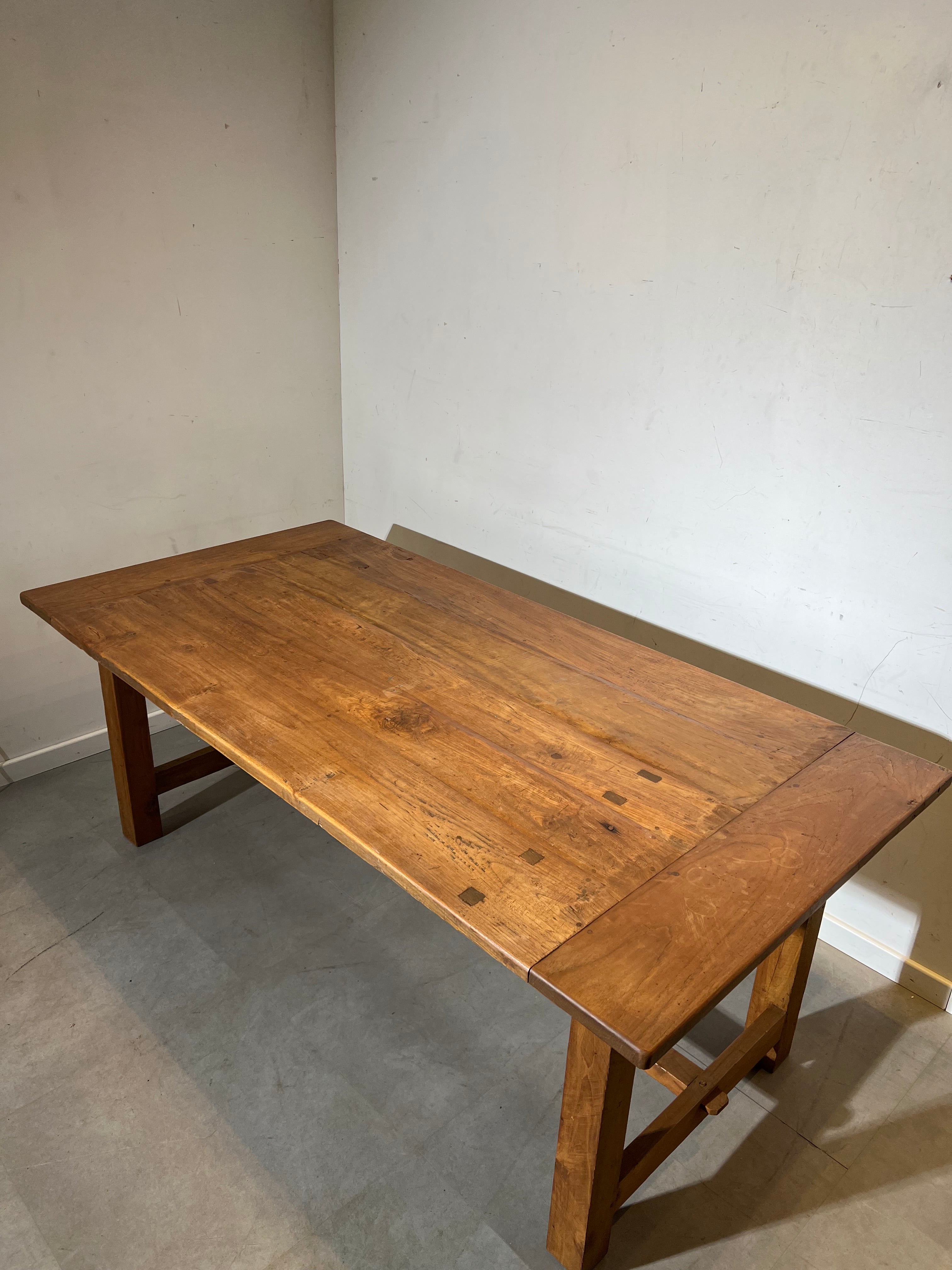 Large Rustic Solid Wood Dining Table