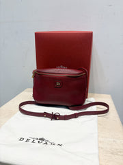 Delvaux Macao Crossbody Bag – Burgundy Leather