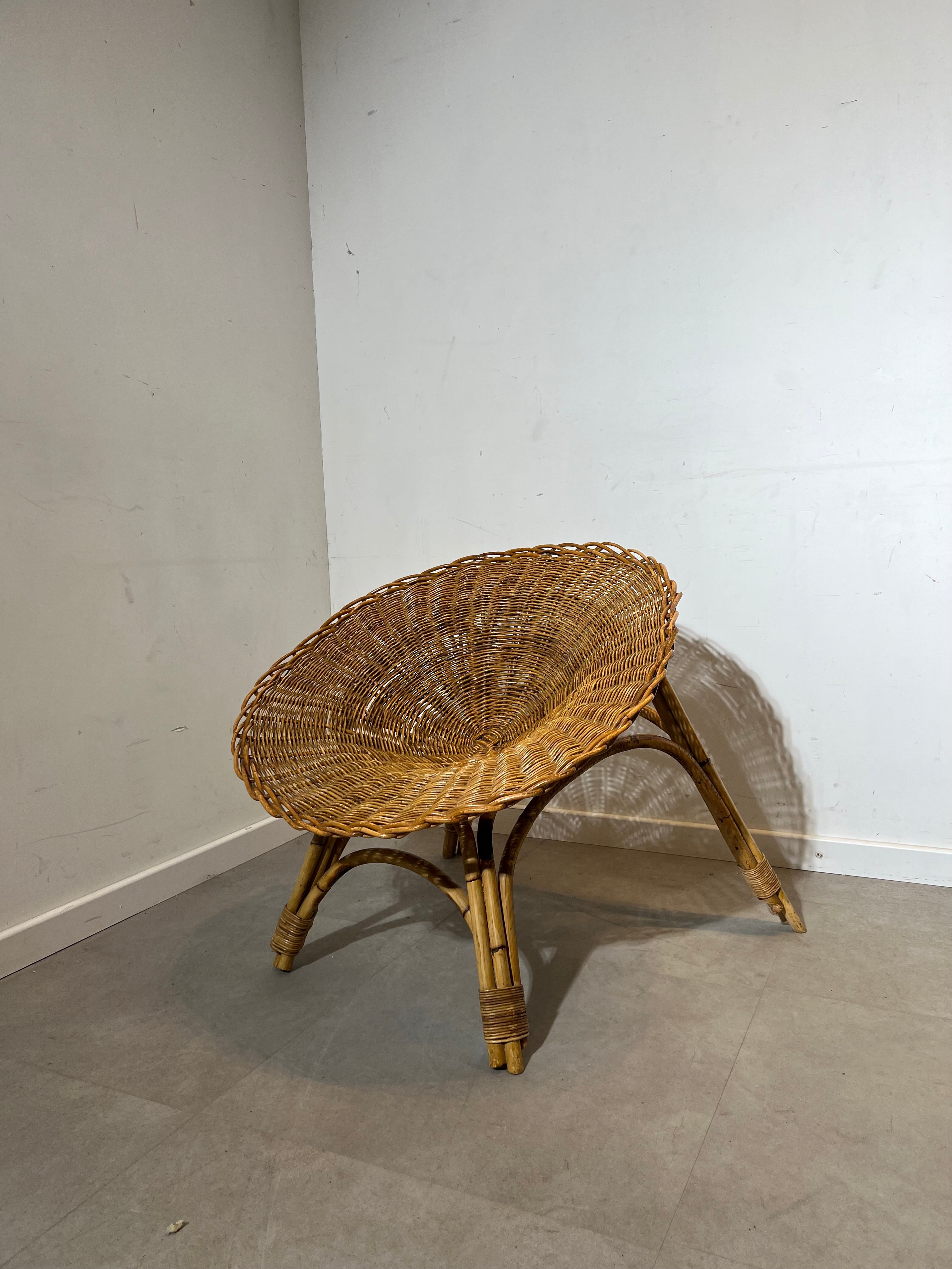 Vintage Rotan Lounge Chair