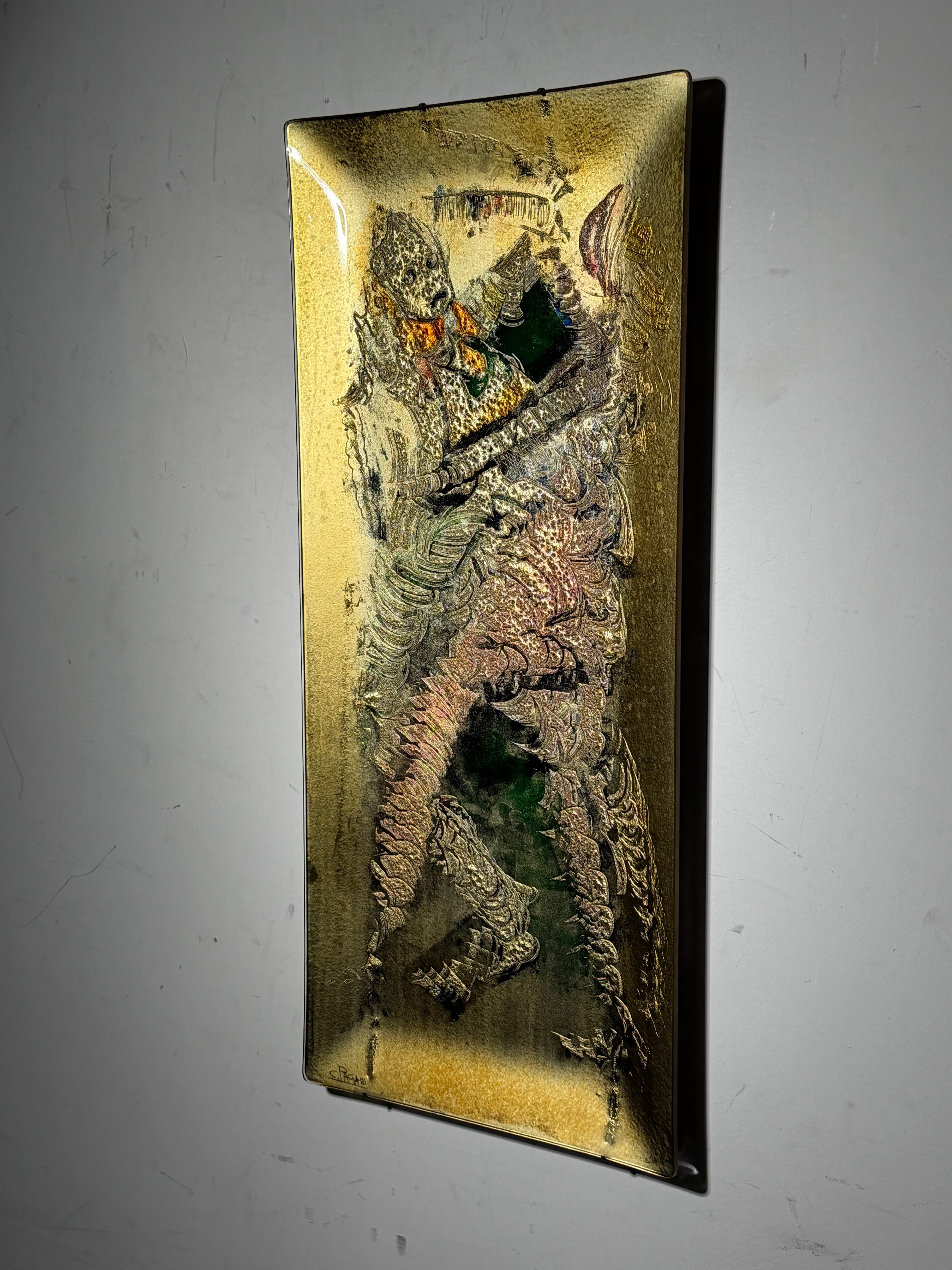 Carlo Pagani – Sculptural Glass Wall Panel, Italy, 67 × 30 cm