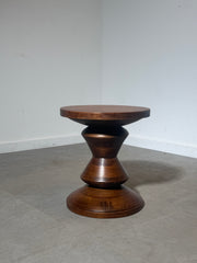 Conical Mahogany Stools – Sculptural Design