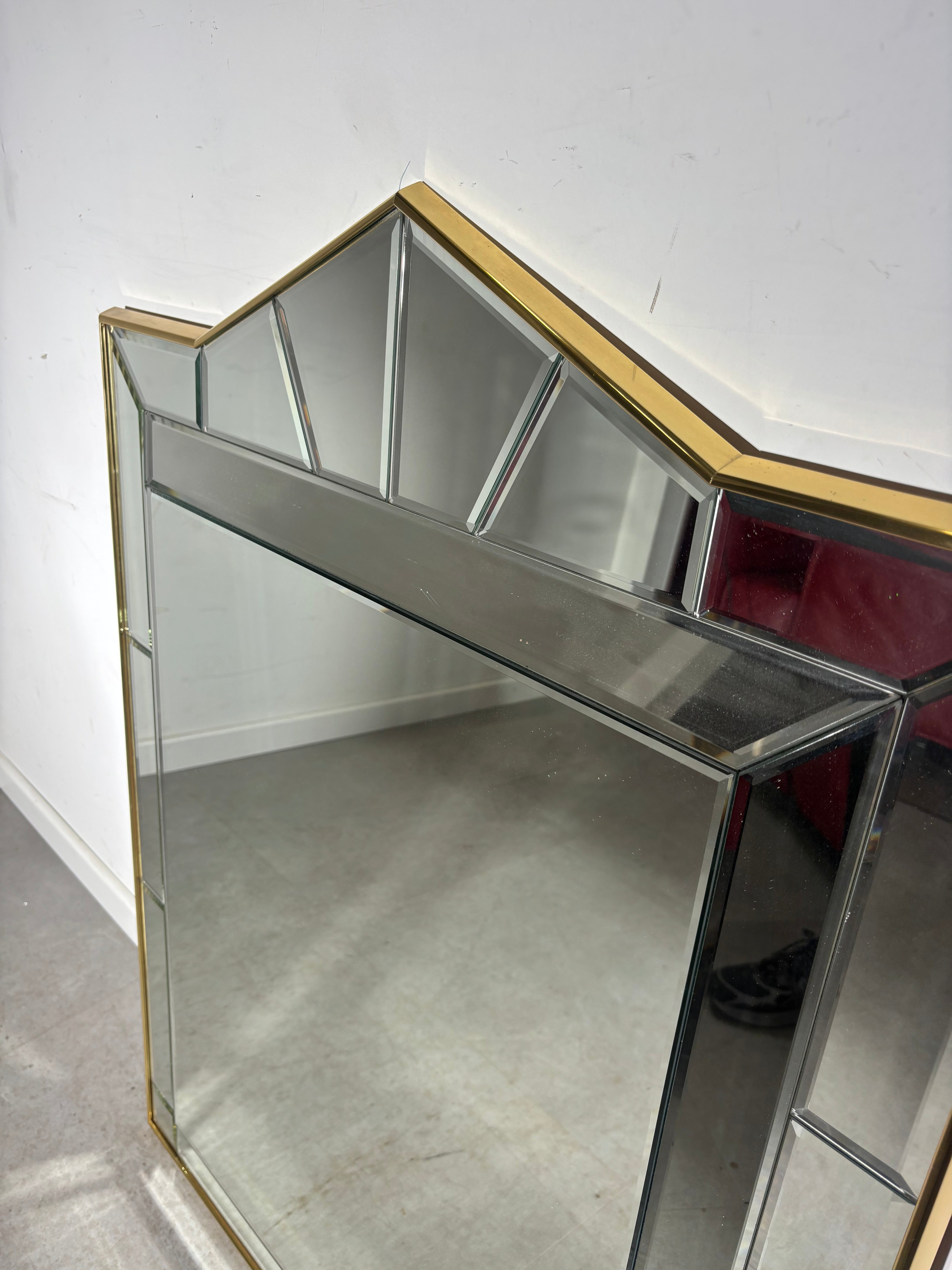 Vintage Facet Cut Glass Mirror