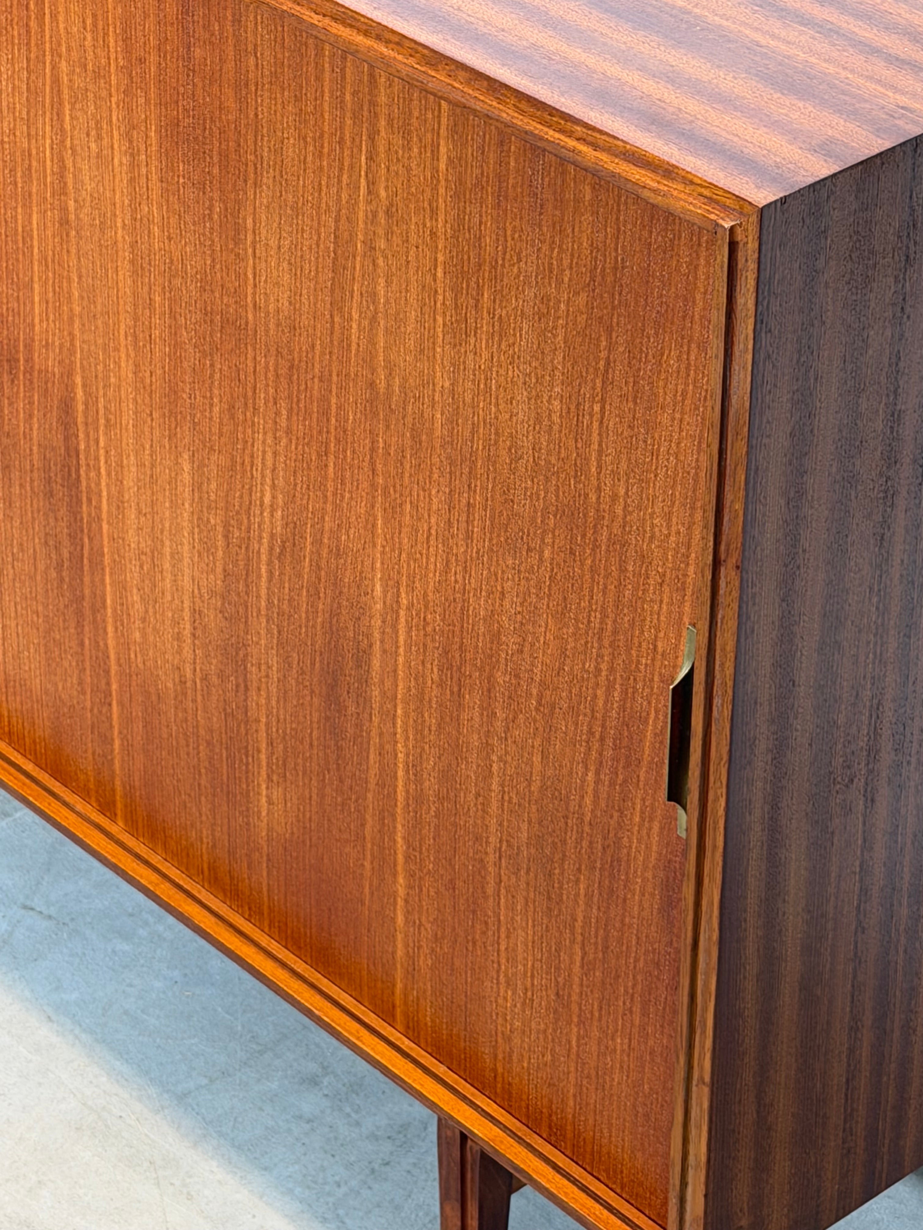 Mid-Century Teak Sliding Door Sideboard