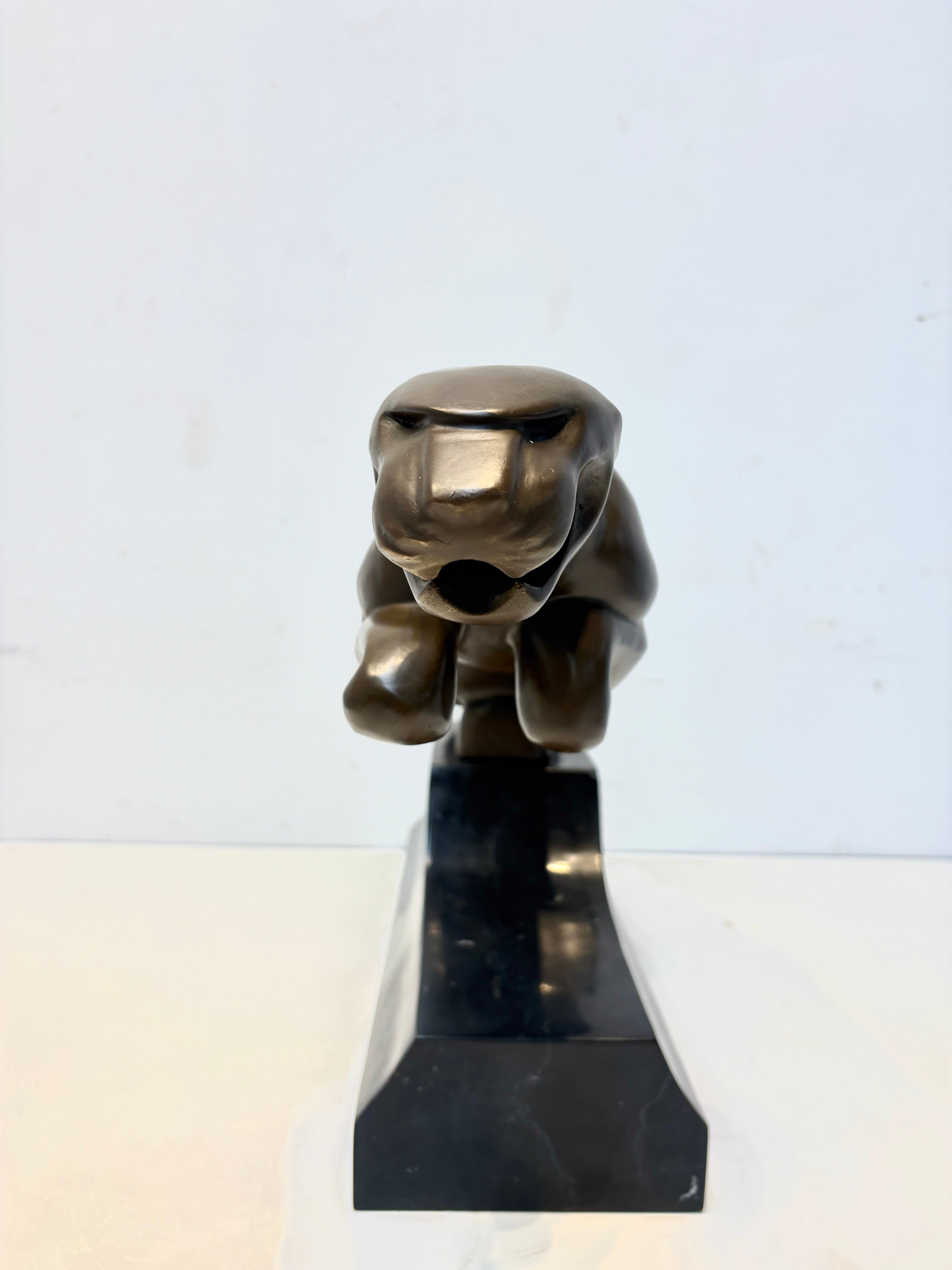 Bronze Statue Art Deco Jaguar