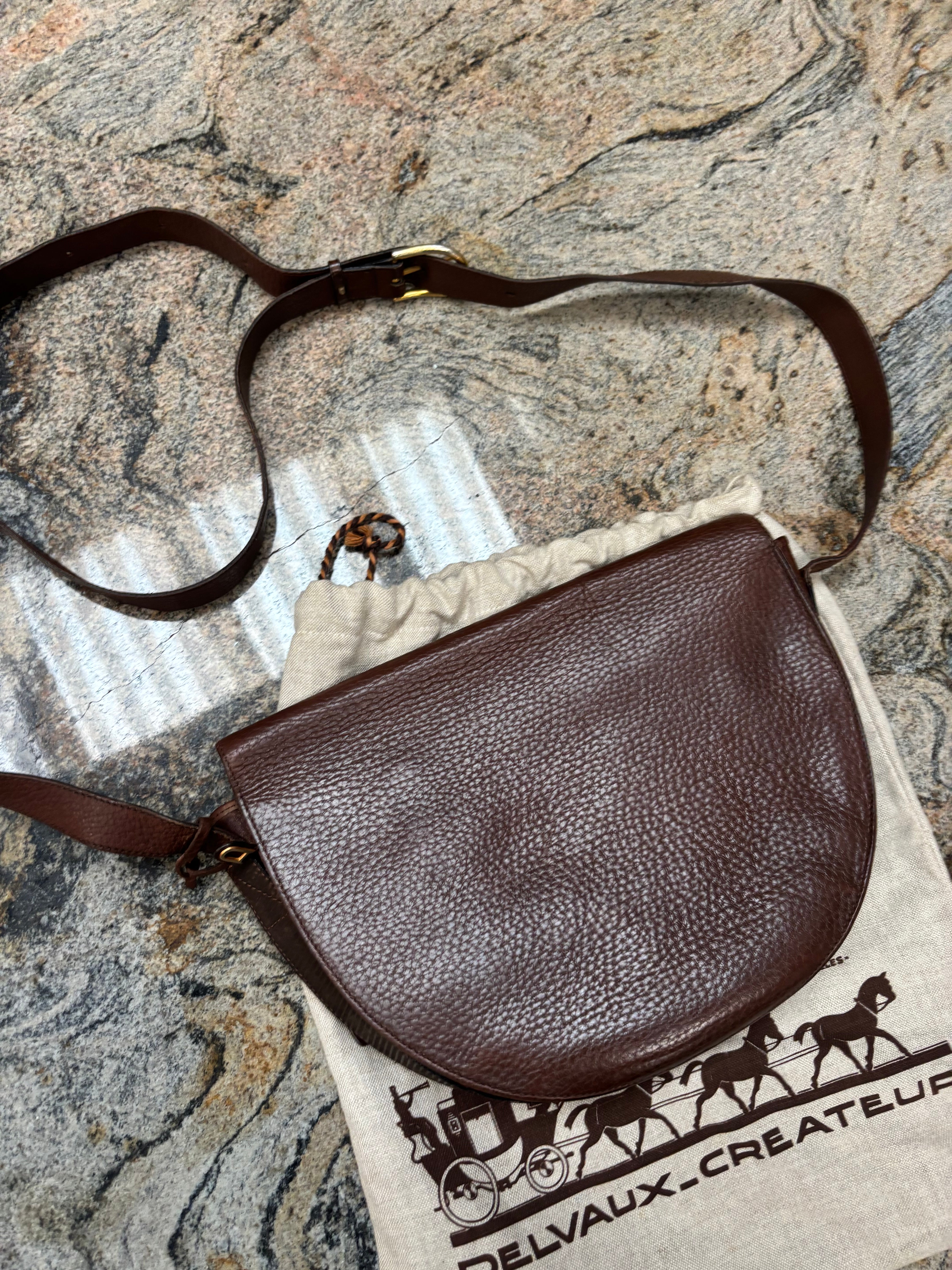 Sac bandoulière Delvaux Cognac