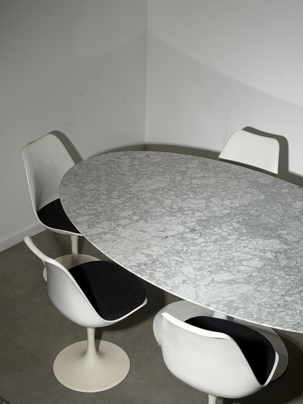 Rudi Bonzanini Tulip Dining Set – Oval Table & 6 Swivel Chairs, Italy, 1960s/70s