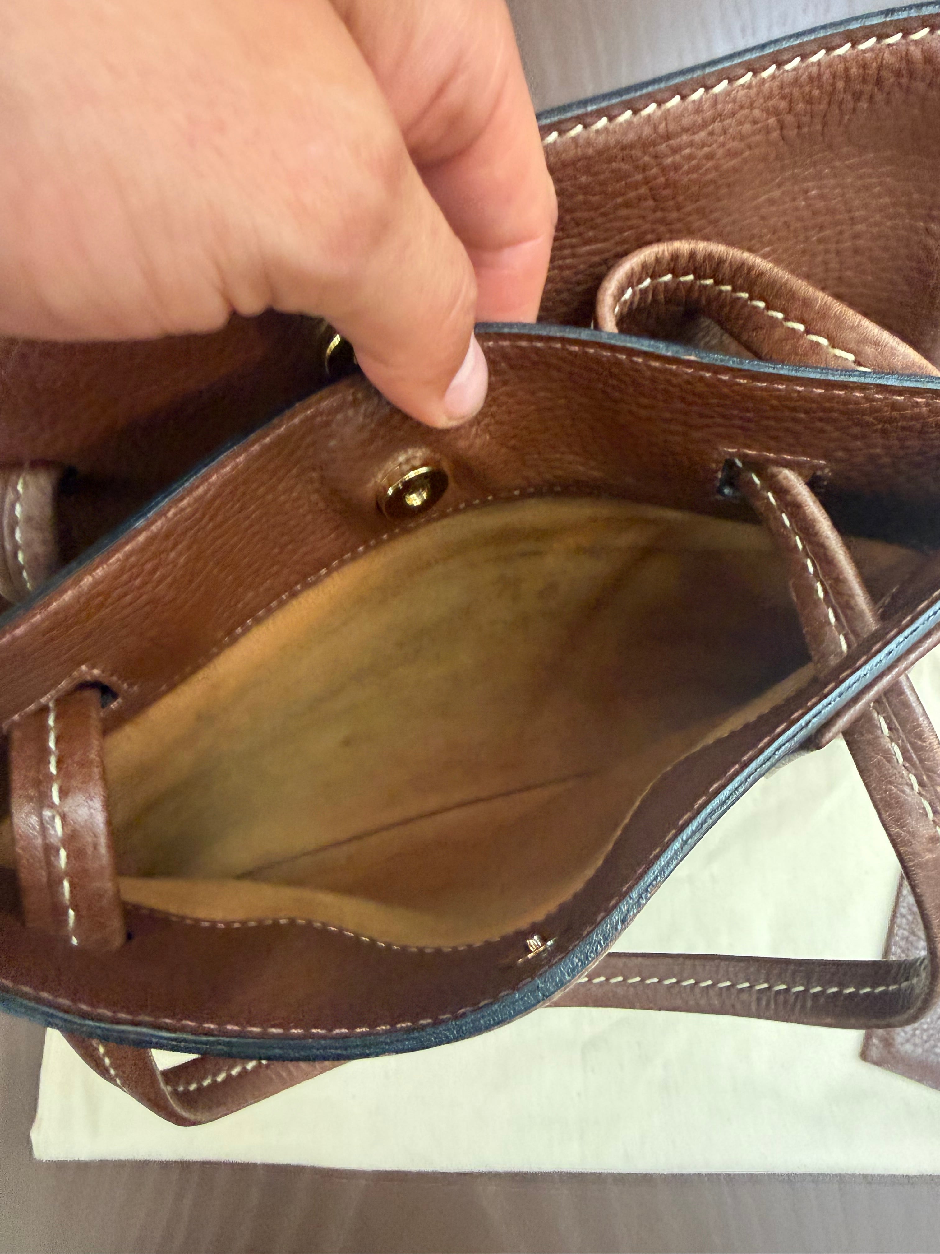 Delvaux Nuage Cognac Leather Brown