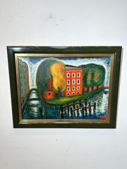 "LLD" Framed Oil on Canvas