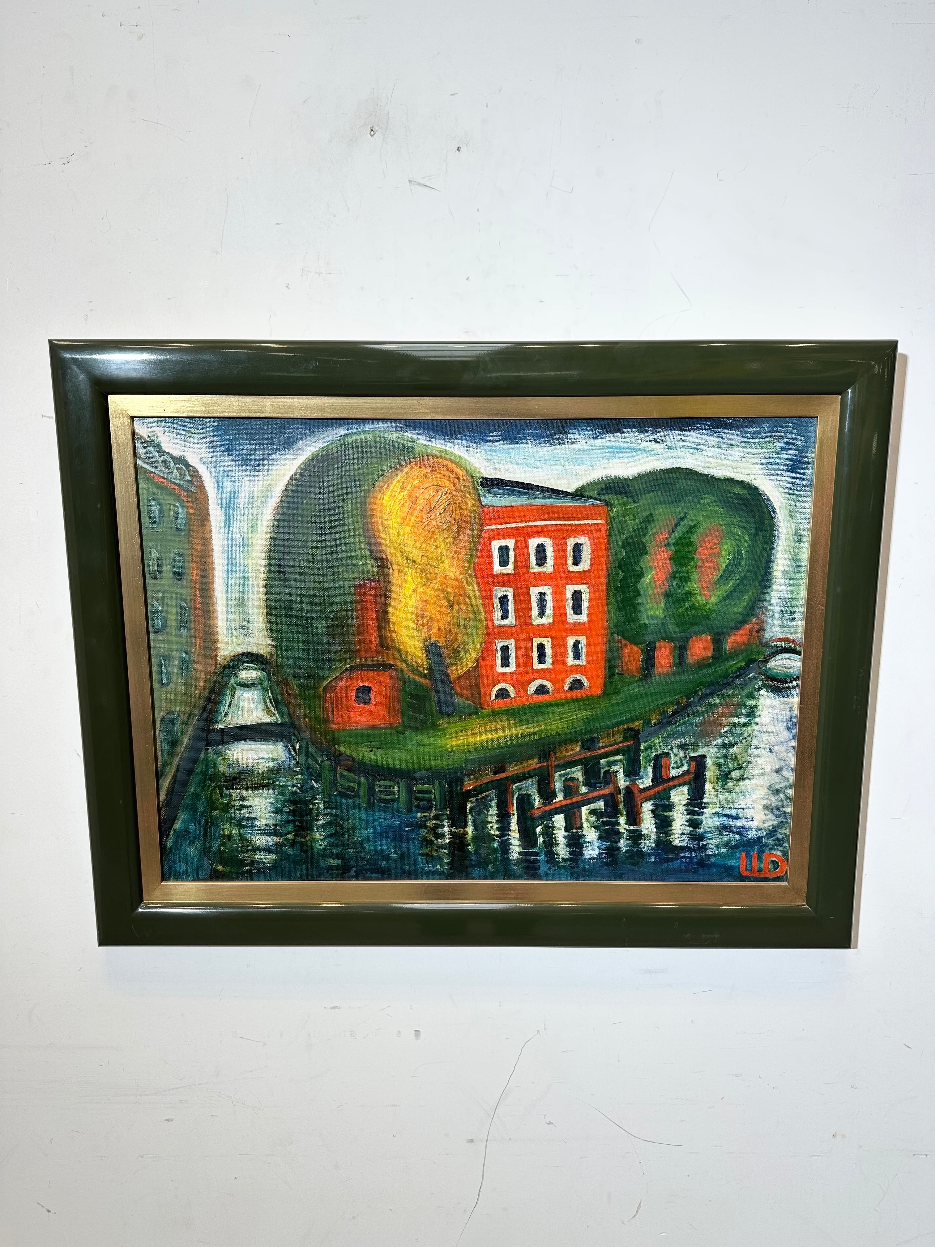 "LLD" Framed Oil on Canvas