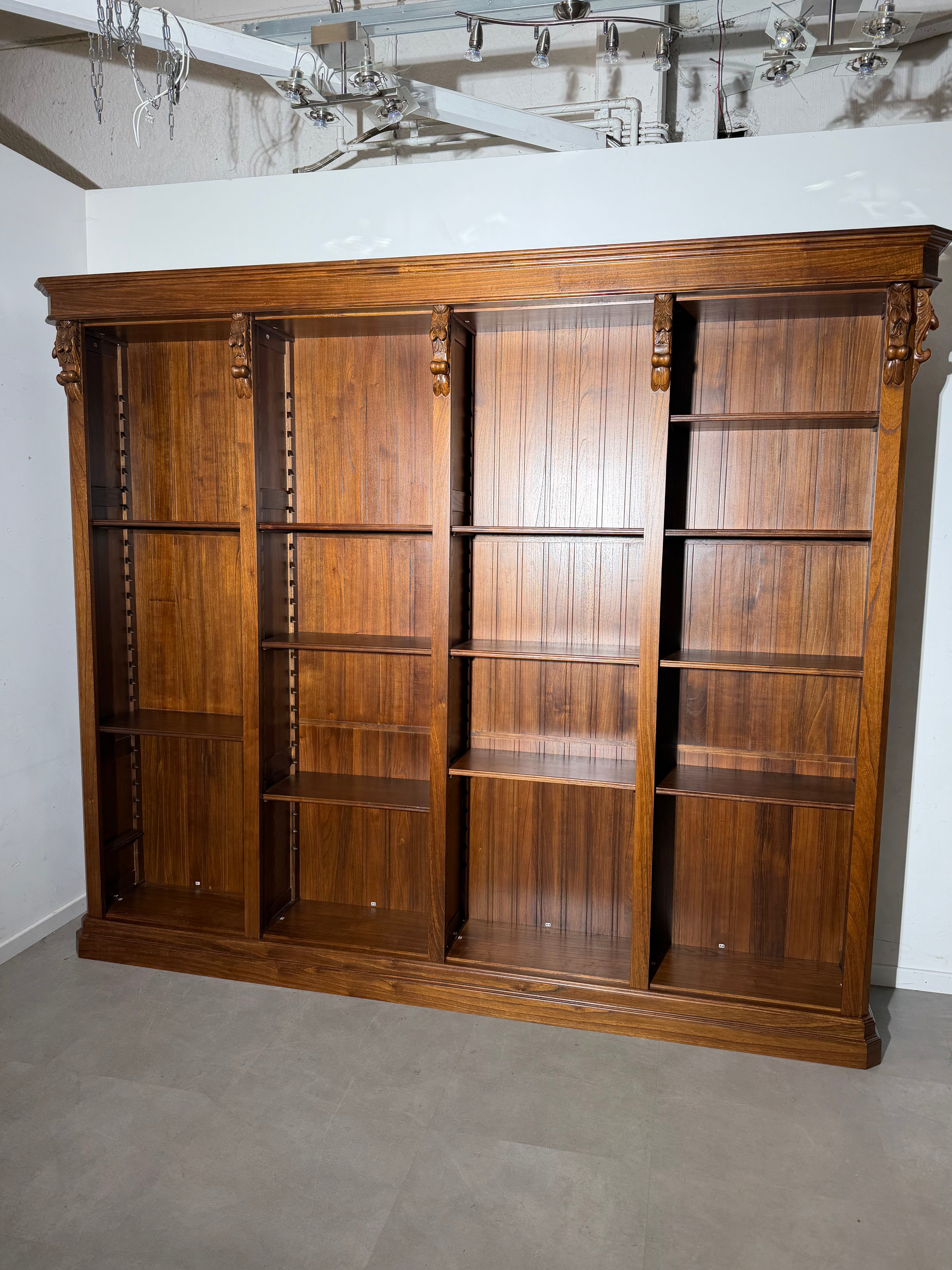 Large Bookcase Cabinet in Solid Elm Wood