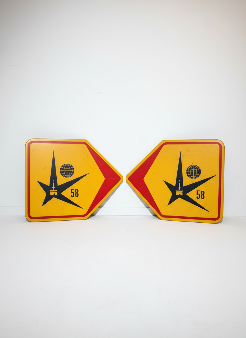 Original Expo ‘58 Directional Sign