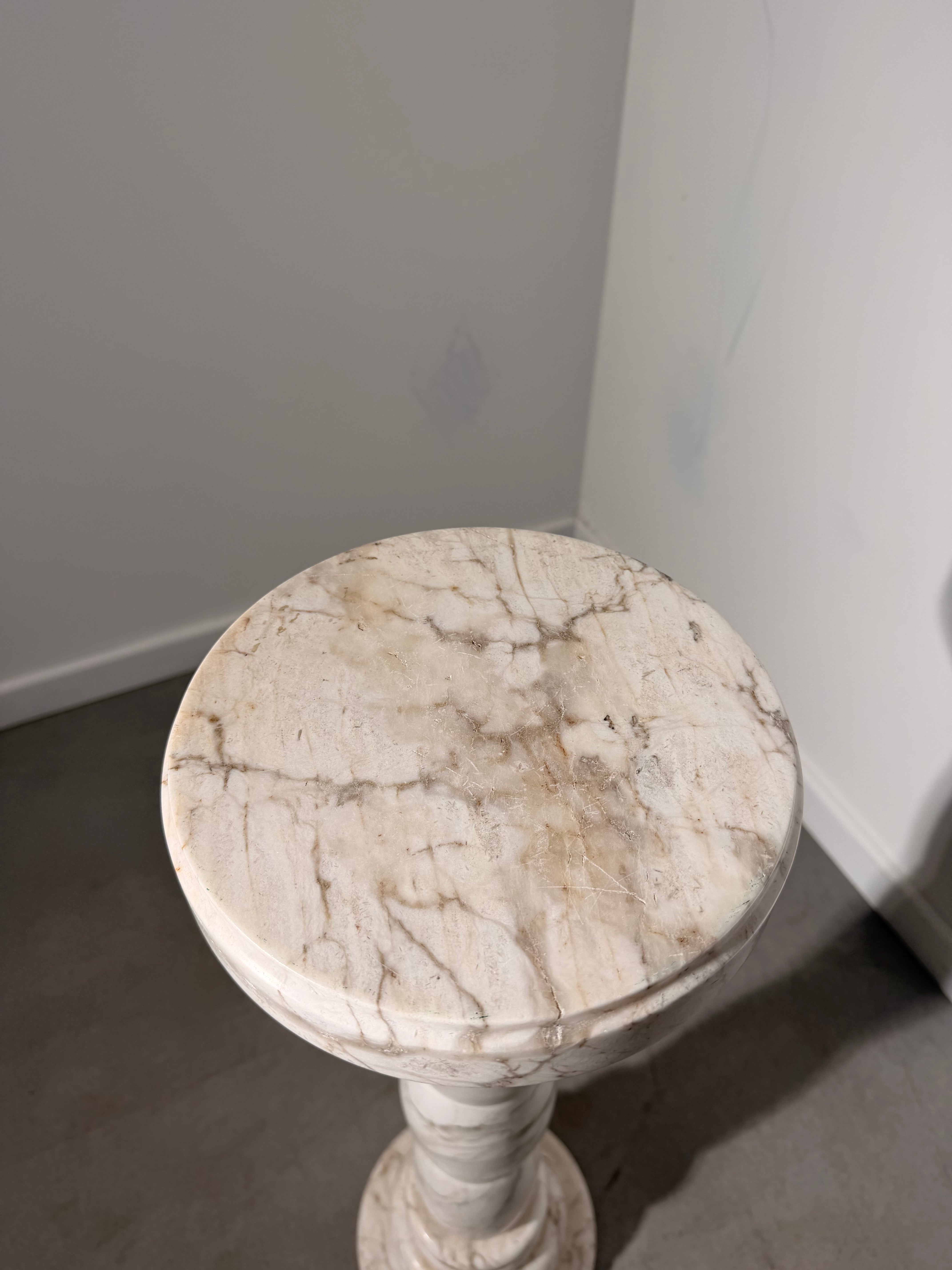 Antique Marble Pedestal Column Stand