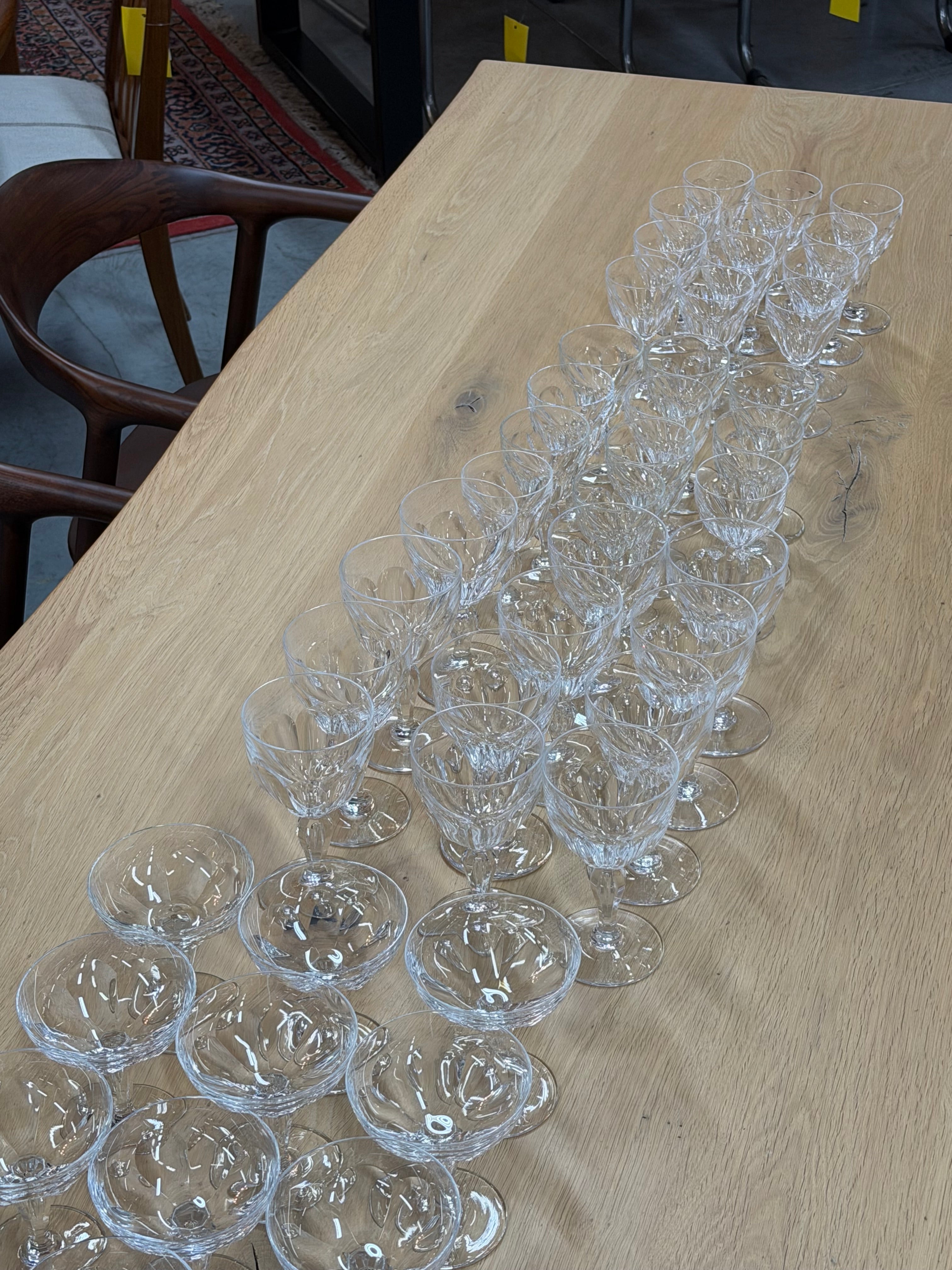 Crystal glass set – Val Saint Lambert – Model Paul Premier – 47 pieces